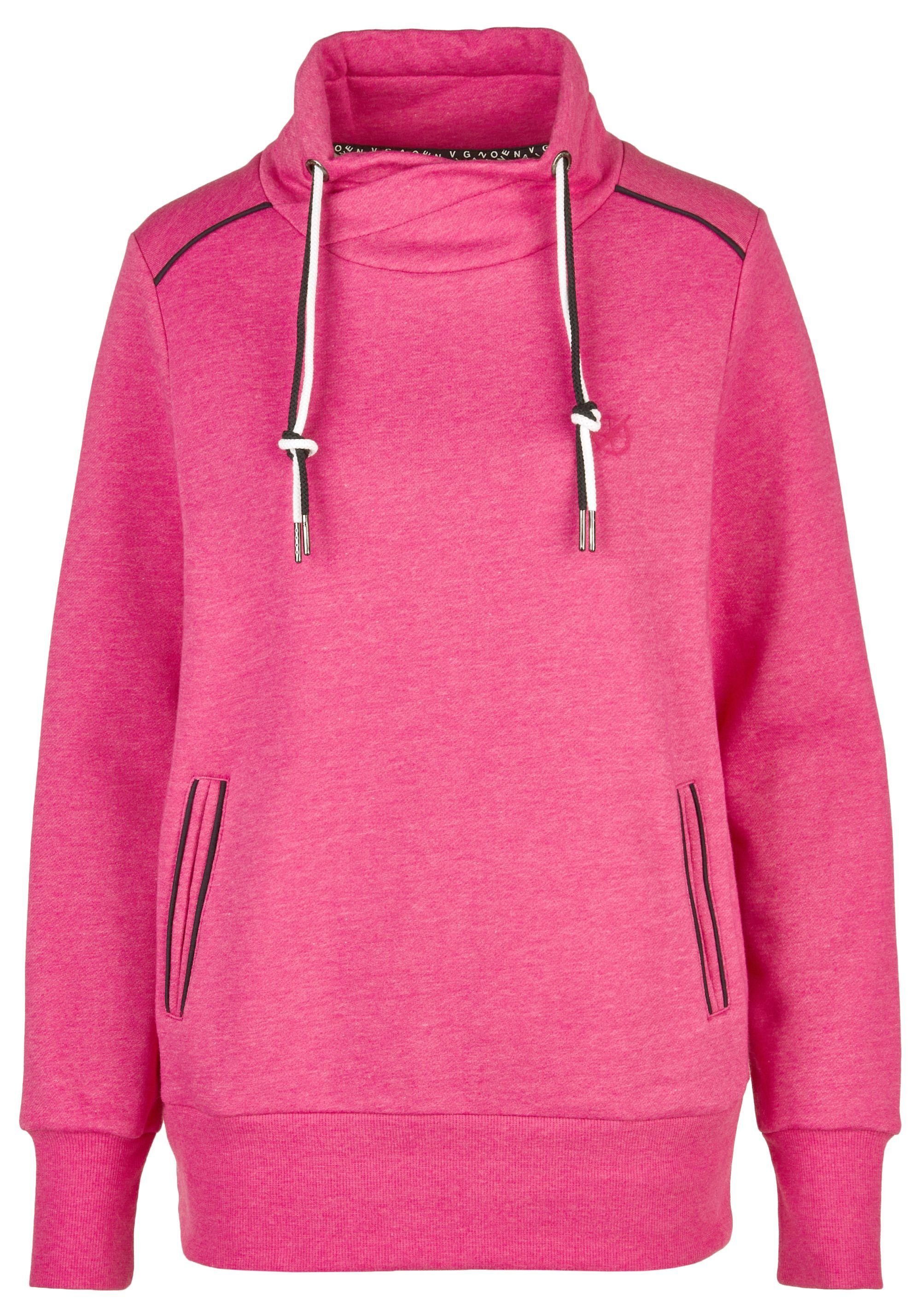NAVIGAZIONE Stehkragenpullover mit Paspeln