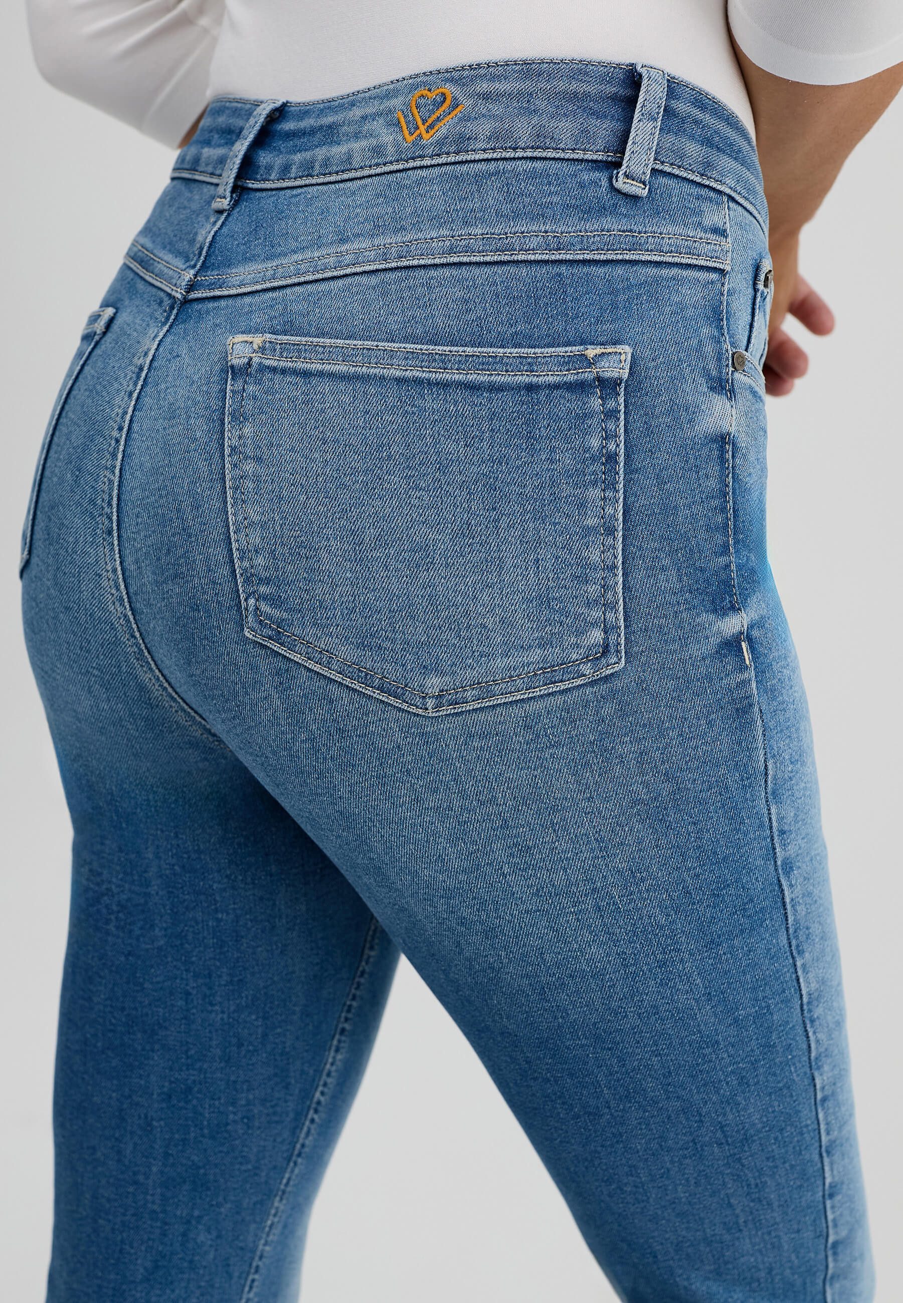 wonderjeans Straight-Jeans High Waist Straigth mit Stretch