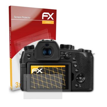 atFoliX Schutzfolie für Panasonic Lumix DC-FZ1000 II, (3 Folien), Entspiegelnd und stoßdämpfend