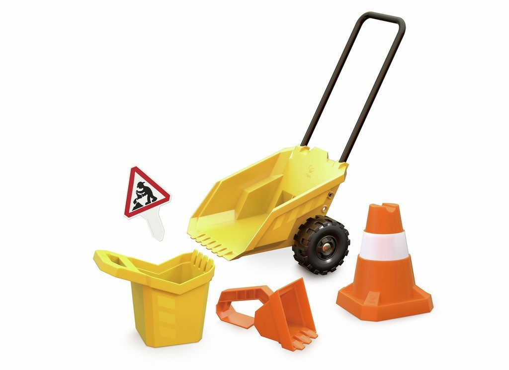 Hape Sandform-Set Hape E4094 - Sandspielzeug mit Kipper, Baggerschaufel, Baueimer und...