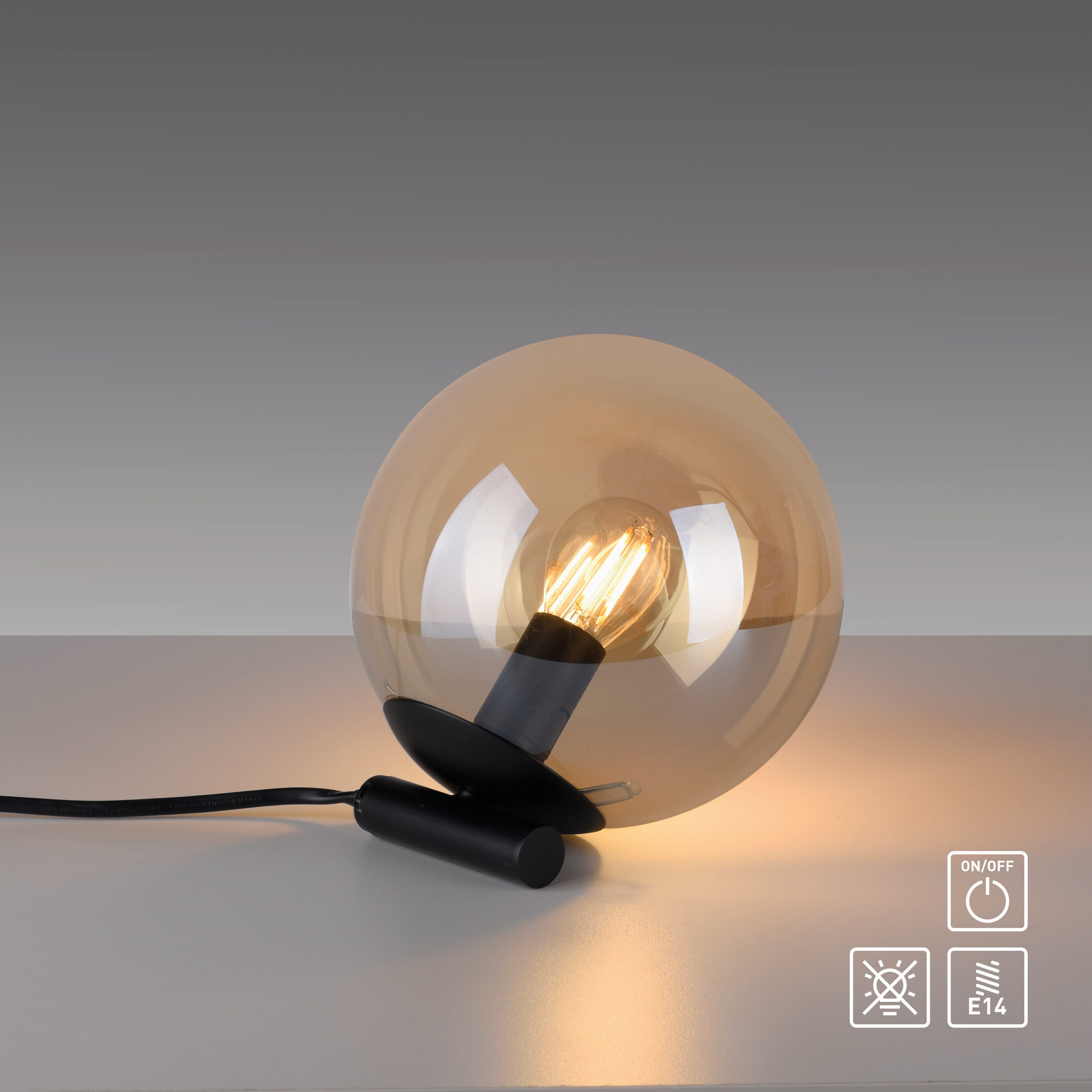 my home Tischleuchte Nymölla, ohne Leuchtmittel, Tischleuchte mit großer Gl günstig online kaufen