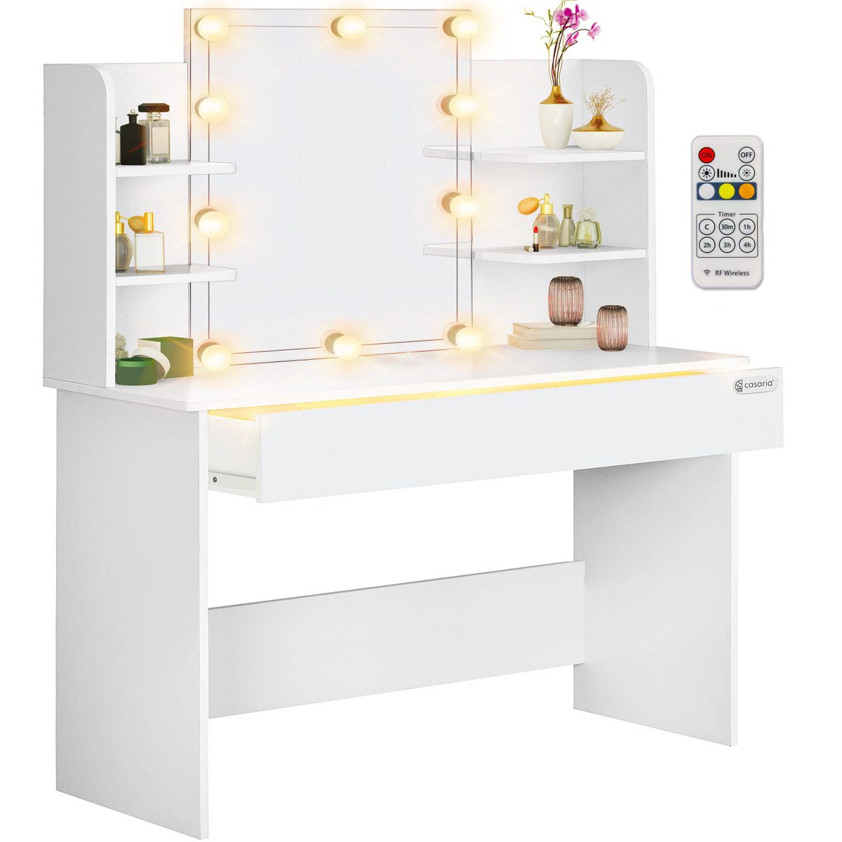 Casaria Schminktisch Lucia (1-St), mit Spiegel und LED Beleuchtung Schminkk günstig online kaufen