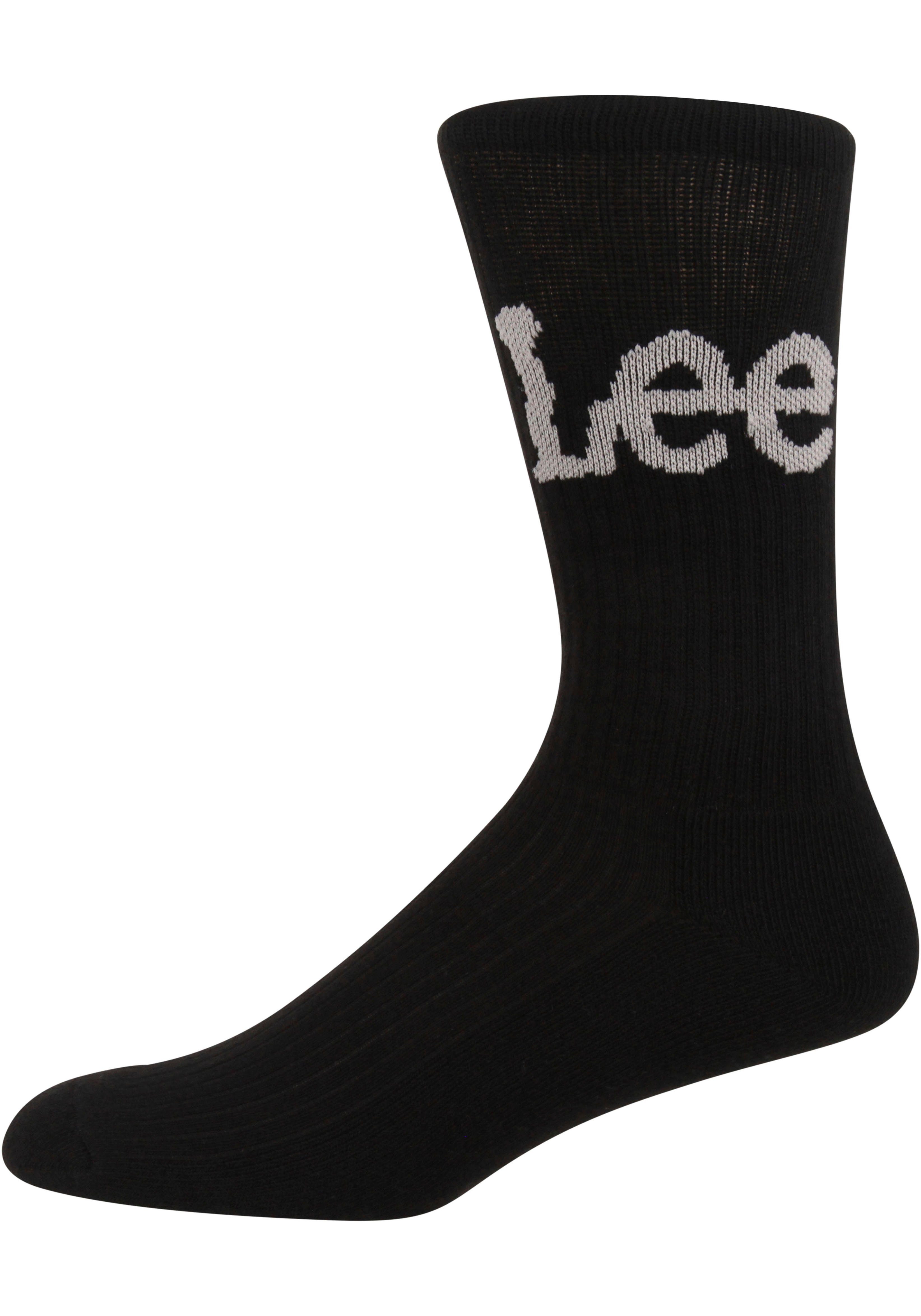 Unisex Lee® Marl/White Socks Lee CROBETT Sports (Packung, 3-Paar) Black/Grey Sportsocken