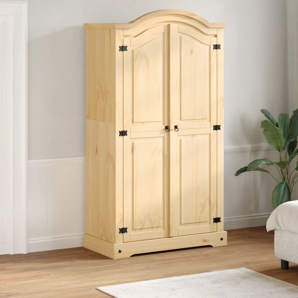 vidaXL Kleiderschrank Kleiderschrank Corona 102x52x186 cm Massivholz Kiefer (1-St)
