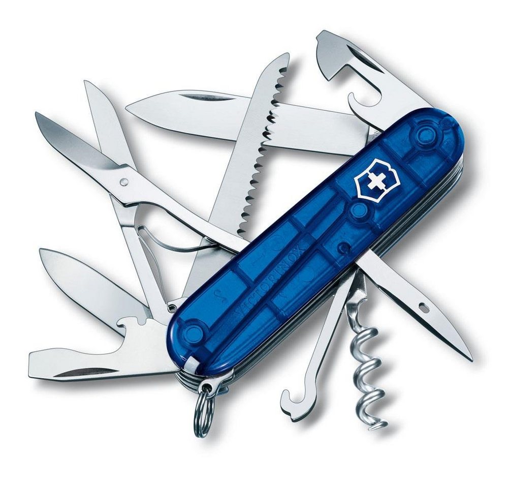 Victorinox Taschenmesser Huntsman blau transparent 1.3713.T2
