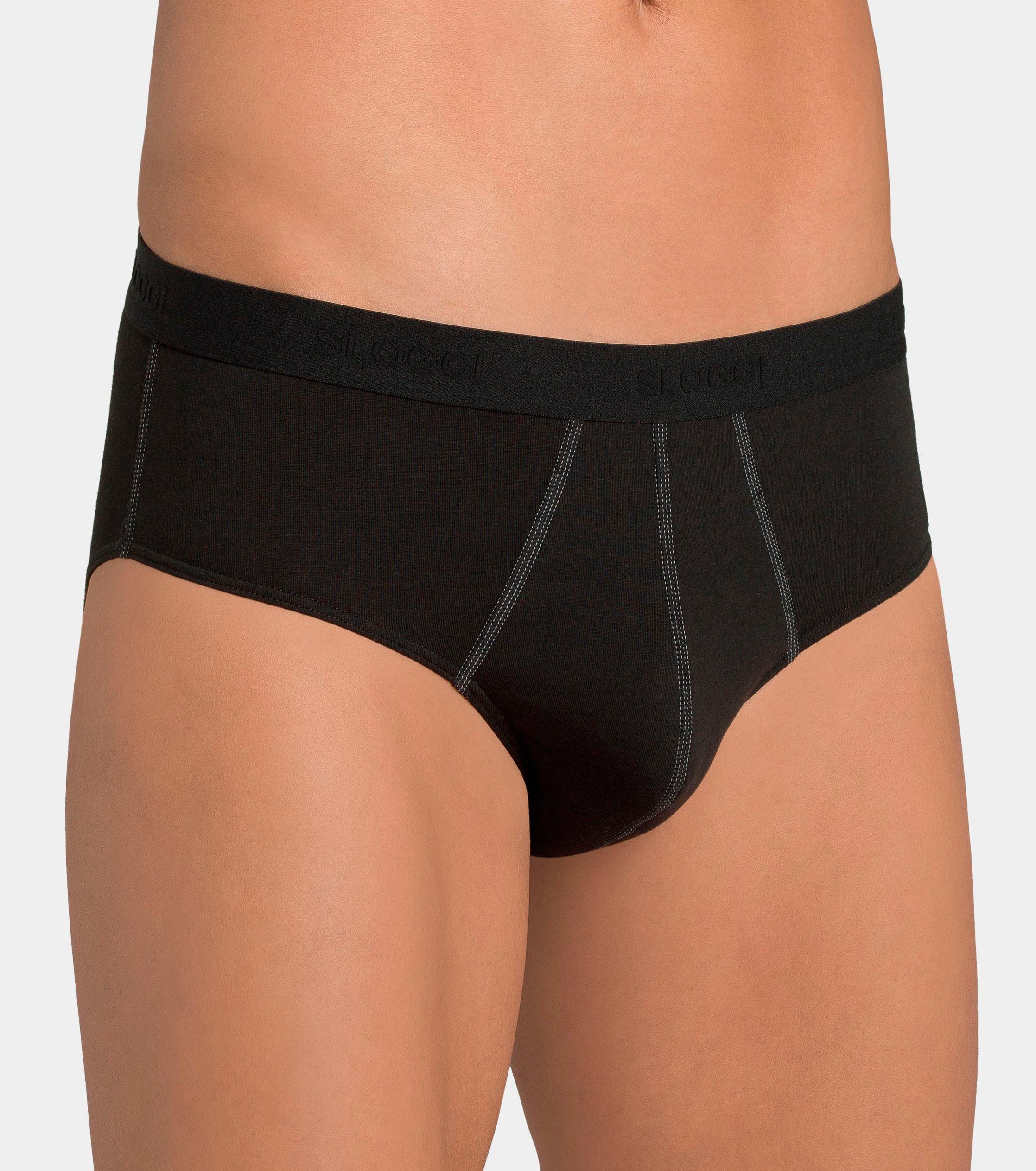 Sloggi Midislip Men 24/7 Brief, (Packung, 2-St) Herrenslip, Baumwoll-Stretch BLACK