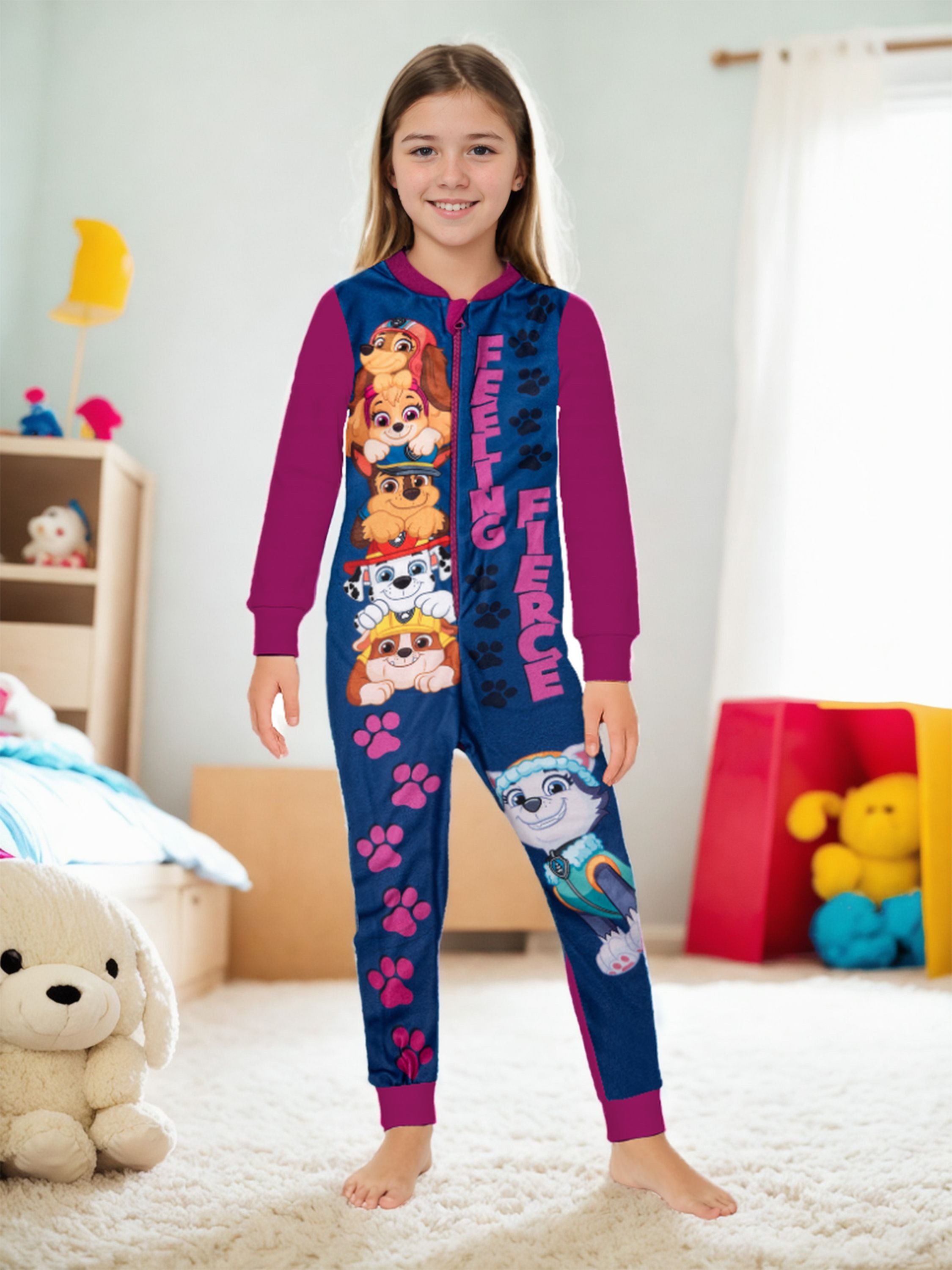 United Labels® Jumpsuit Paw Patrol - Feeling Fierce - kämpferisch - Overall mit Reißverschluss