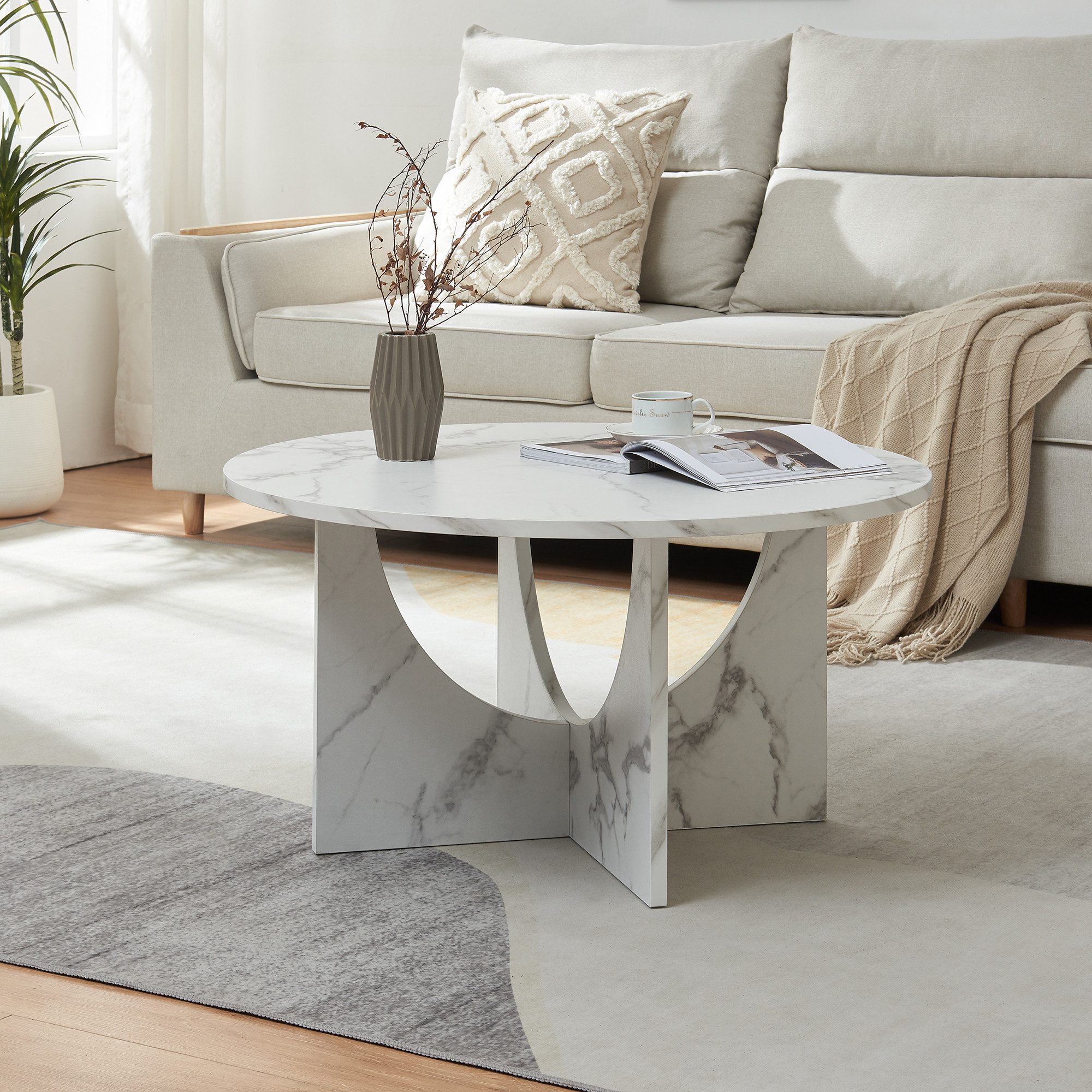 en.casa Couchtisch, »Rindal« rund 80 x günstig online kaufen