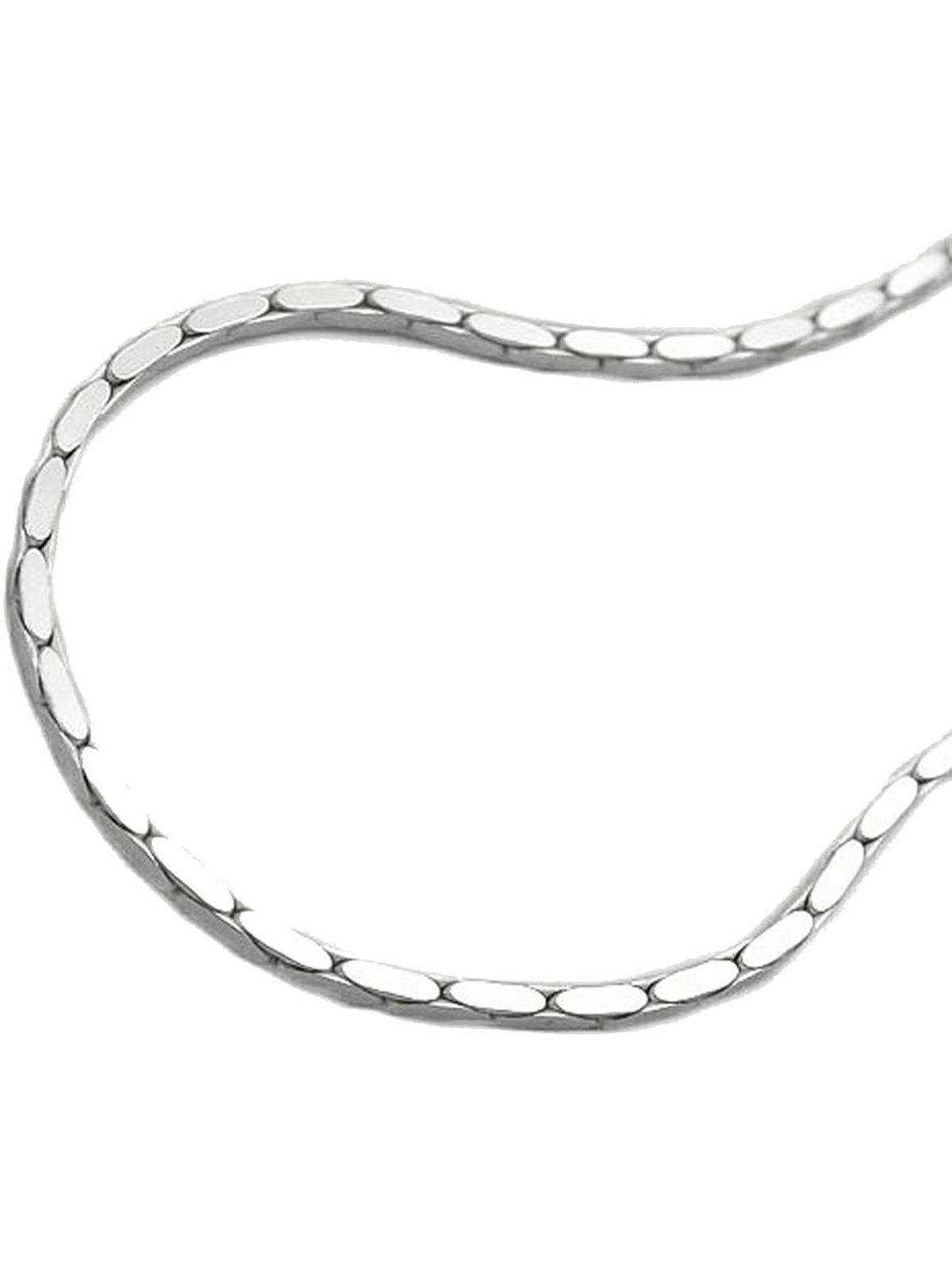 Gallay Schlangenkette 1x1mm Kobrakette 4x diamantiert Silber 925 45cm (1-tlg)