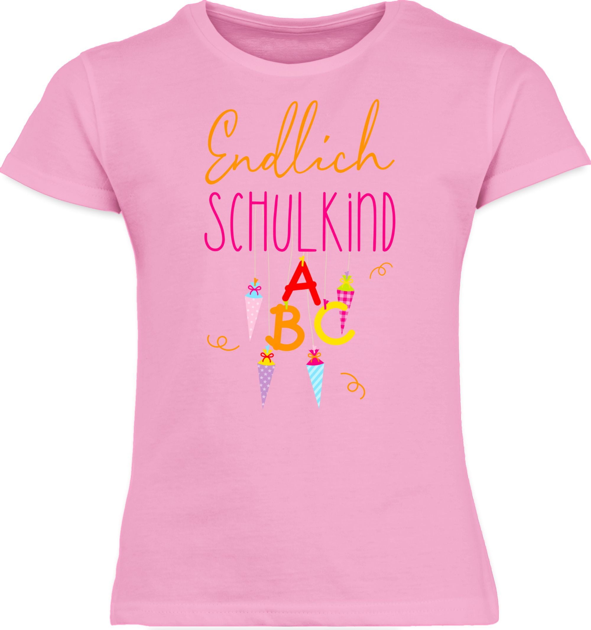 Shirtracer T-Shirt Endlich Schulkind Einschulung Mädchen