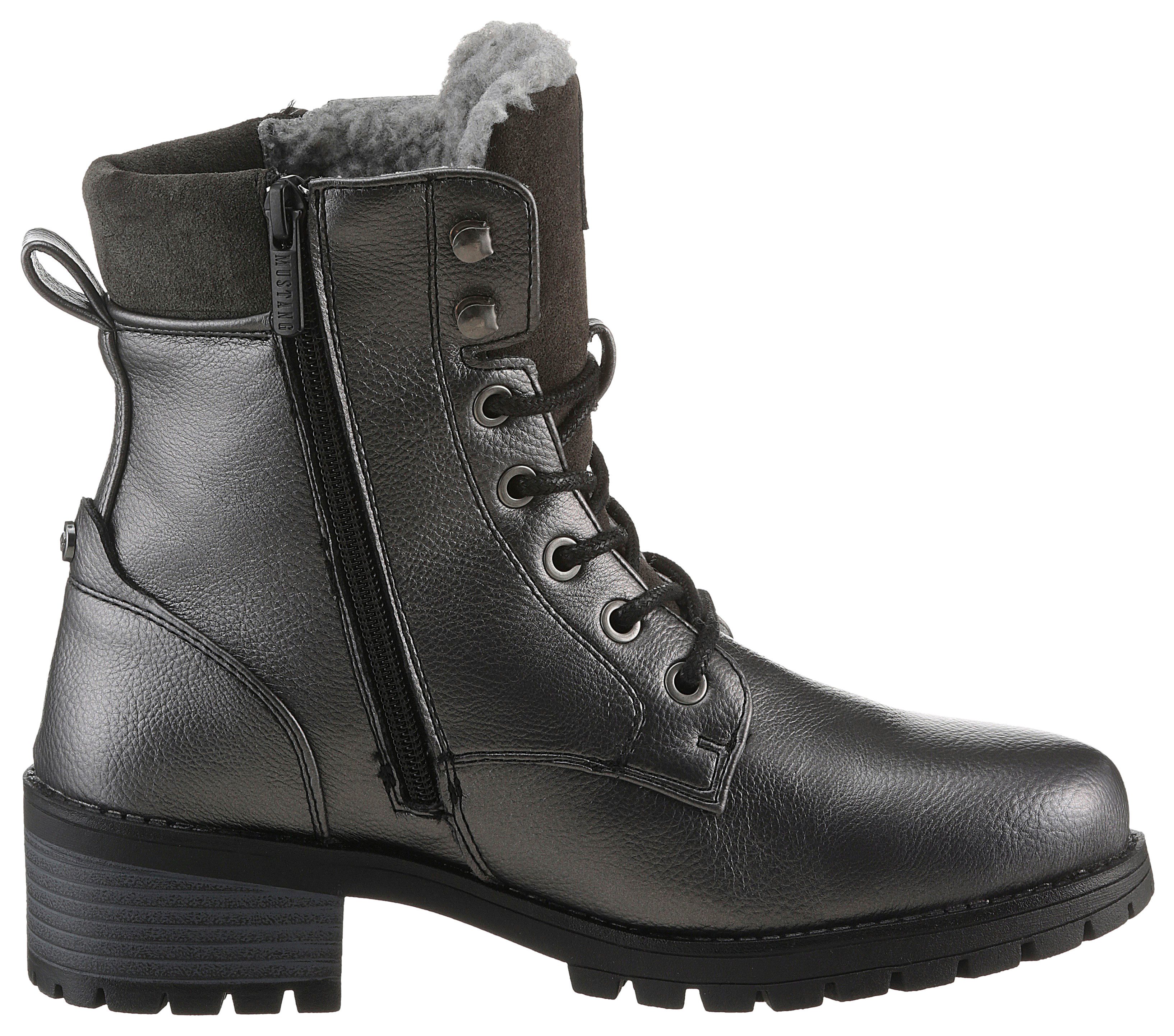 Mustang Shoes Schnürboots, Schnürstiefelette, Blockabsatz, in günstig online kaufen
