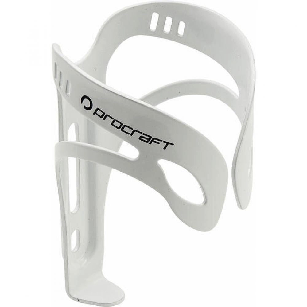 Procraft Fahrrad-Flaschenhalter Procraft Flaschenhalter Alu Pro Ø 74 mm weiß - leichter Halter für Tri