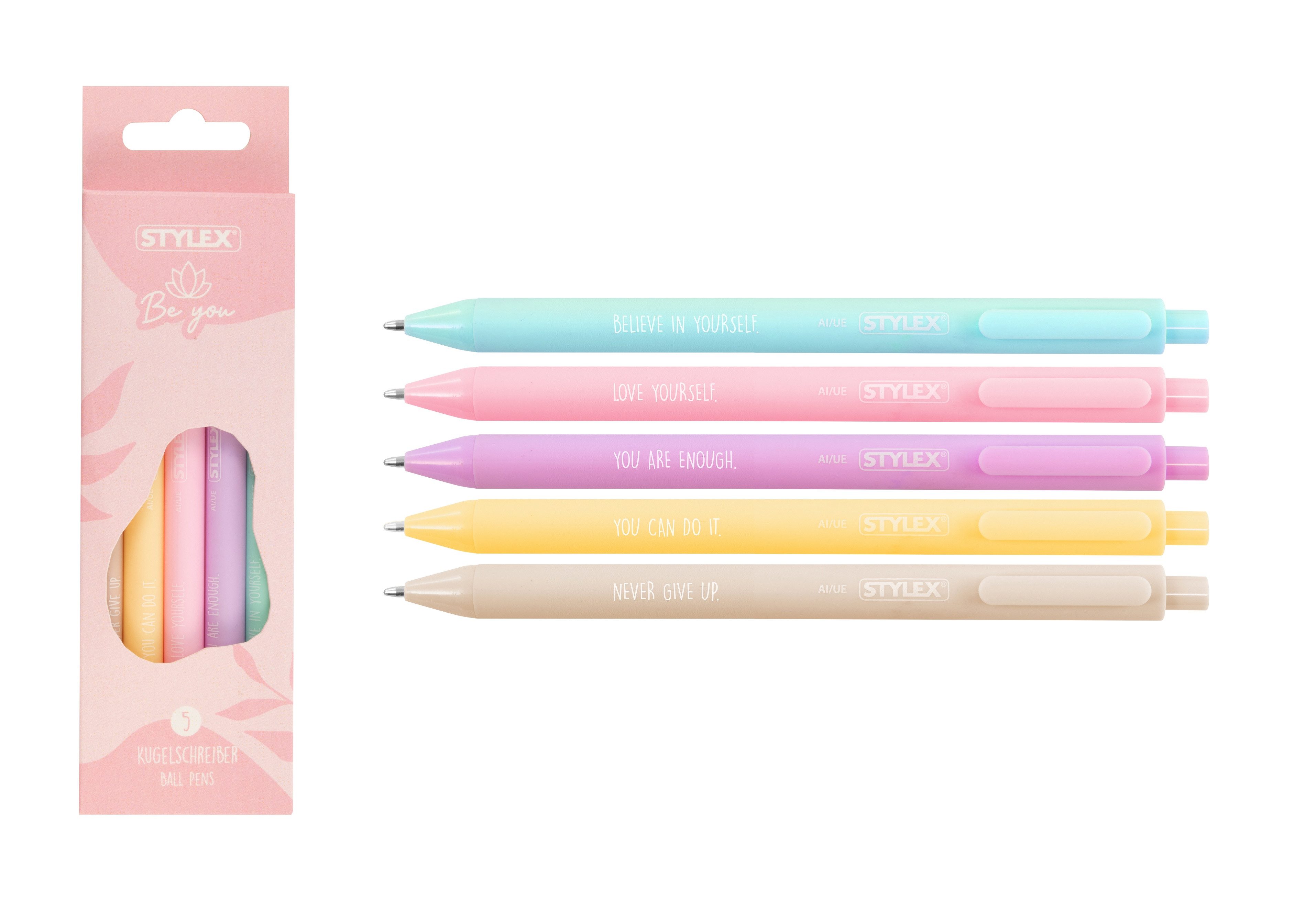 Stylex Schreibwaren Kugelschreiber 5x Kugelschreiber Be You Kollektion