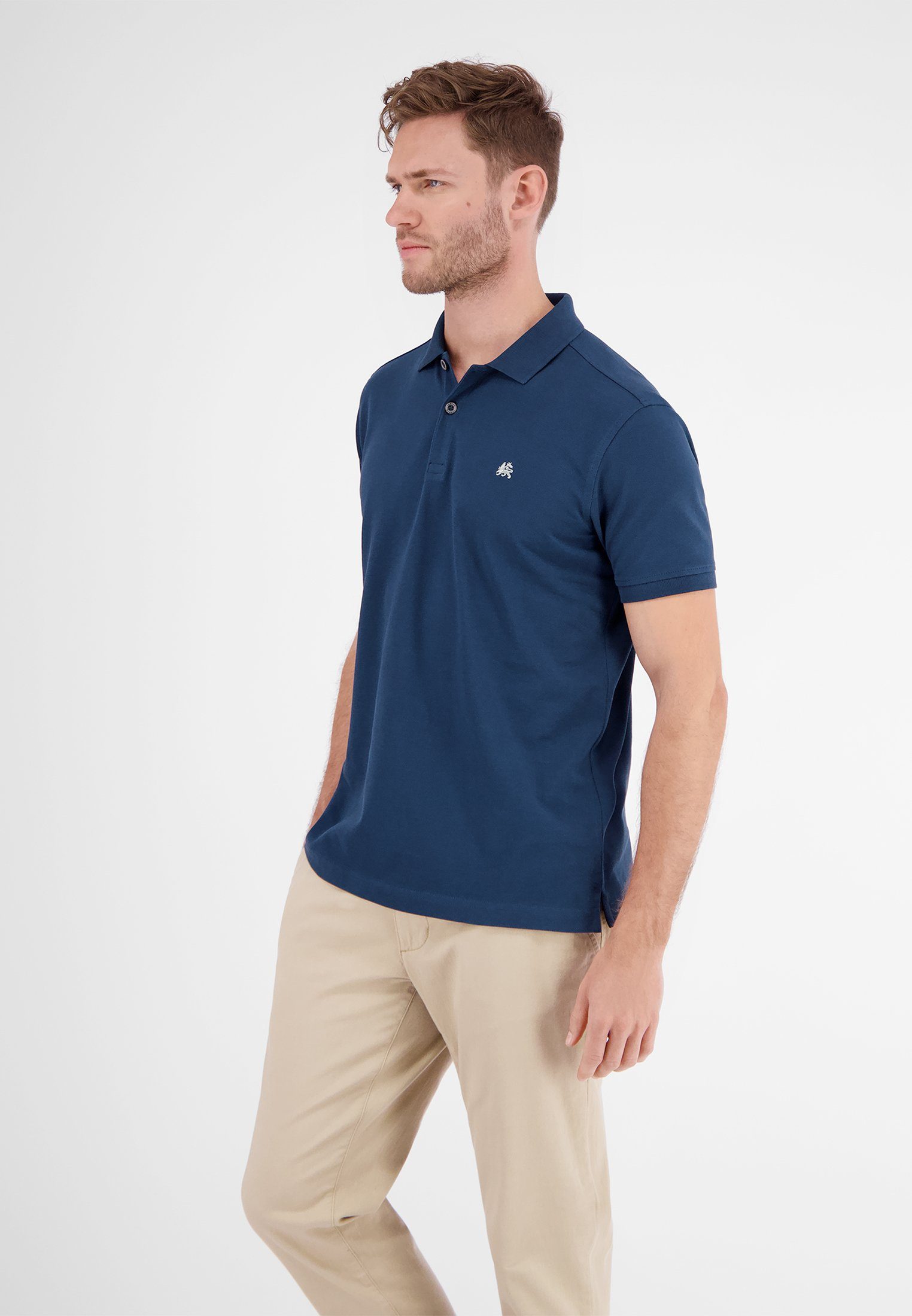 LERROS DEEP Farben LERROS Polo-Shirt BLUE vielen Basic Poloshirt in