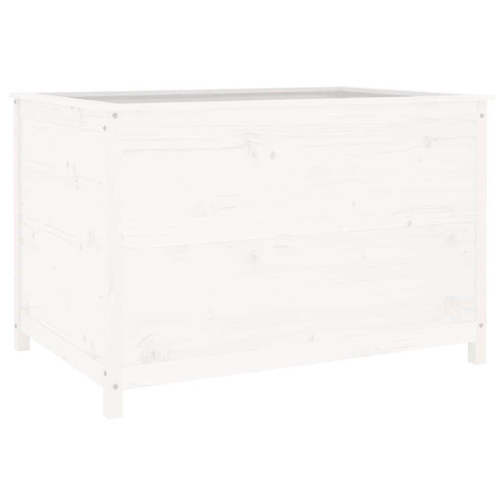 vidaXL Hochbeet Hochbeet Weiß 119,5x82,5x78 cm Massivholz Kiefer (1 St)