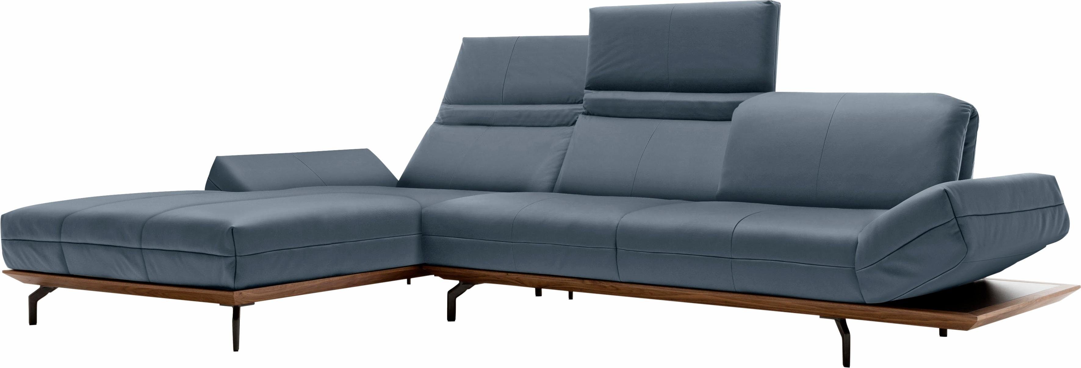 hülsta sofa Ecksofa hs.420, in Holzrahmen Nußbaum, 313 Eiche cm oder 2 in Qualitäten, Natur Breite