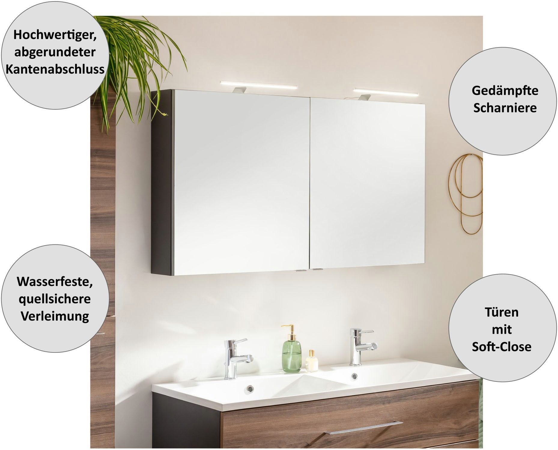 welltime Badmöbel-Set Lacona