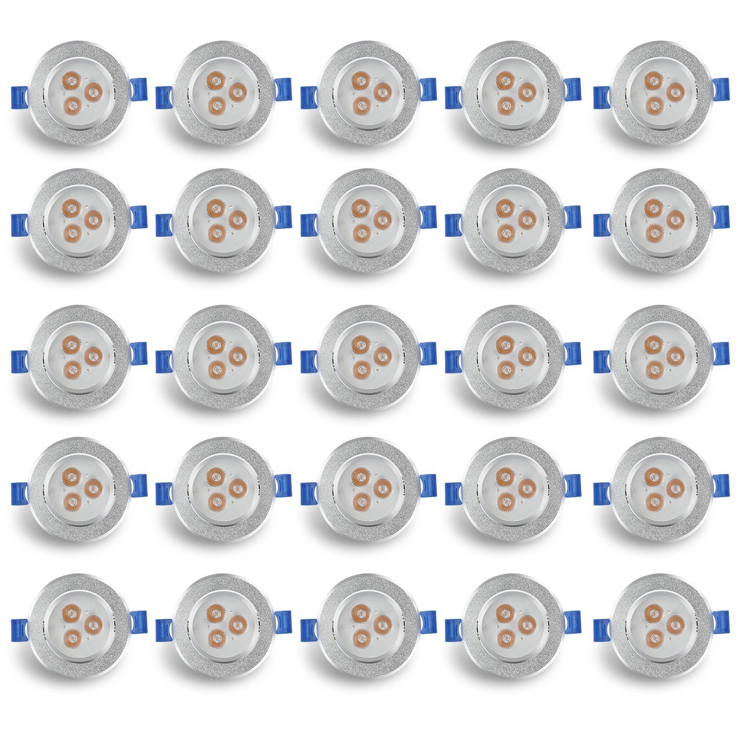 LED Einbaustrahler LED Warmweiß Gimisgu 20St.3W Einbauleuchte Spots LED LED Einbauleuchte