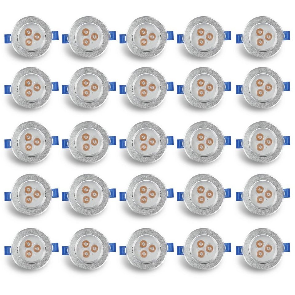 Gimisgu LED Einbauleuchte LED Einbauleuchte 20St.3W Warmweiß LED  Einbaustrahler LED Spots