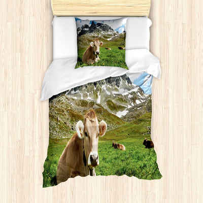 Bettwäsche »Milbensicher Allergiker geeignet mit Kissenbezug«, Abakuhaus, Das Vieh Alpine Mountain Milchkuh