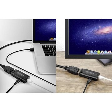 SpeaKa Professional HDMI-Verlängerung über Patchkabel 50 m Computer-Kabel