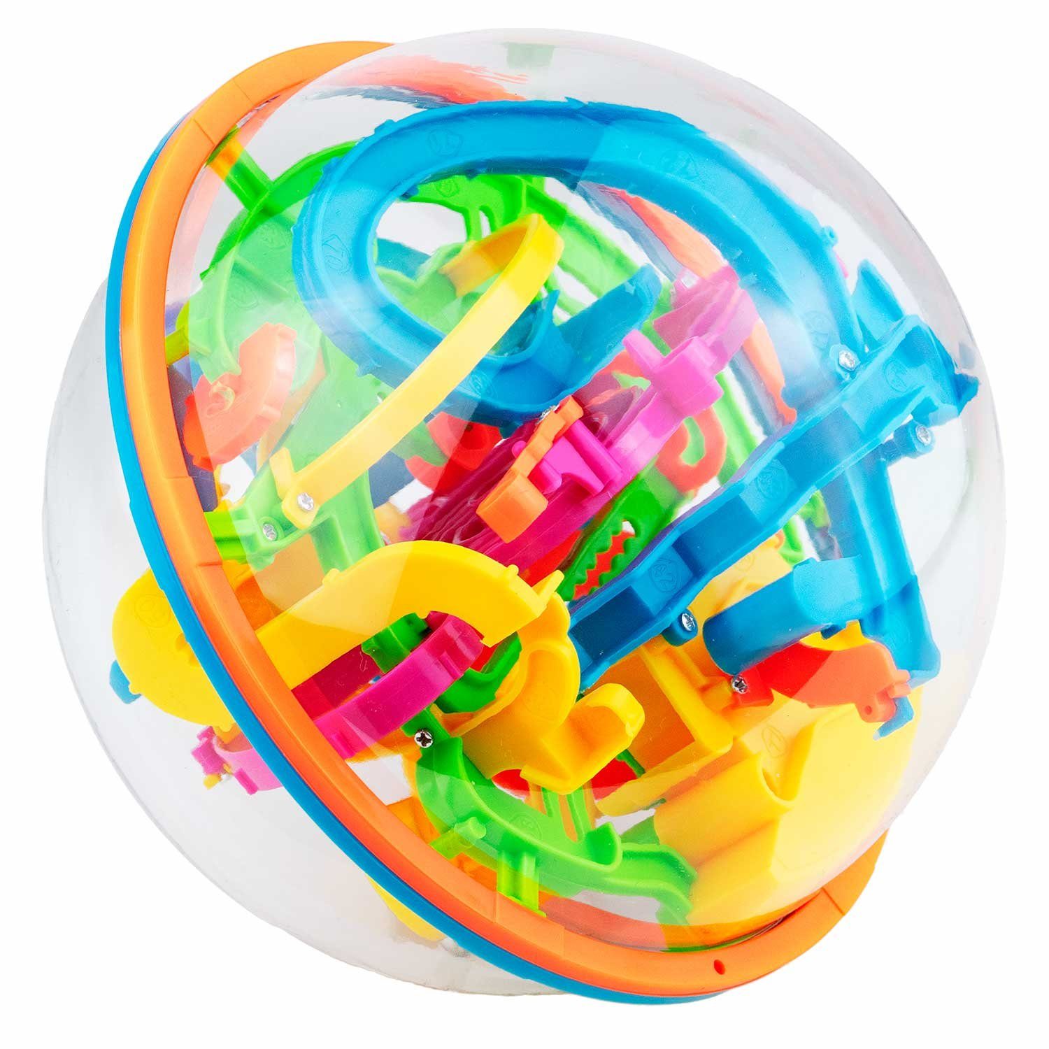 Goods+Gadgets Spiel Magic Maze Kugel-Puzzle, 3D Kugellabyrinth Kugelspiel, Geschicklichkeitsspiel