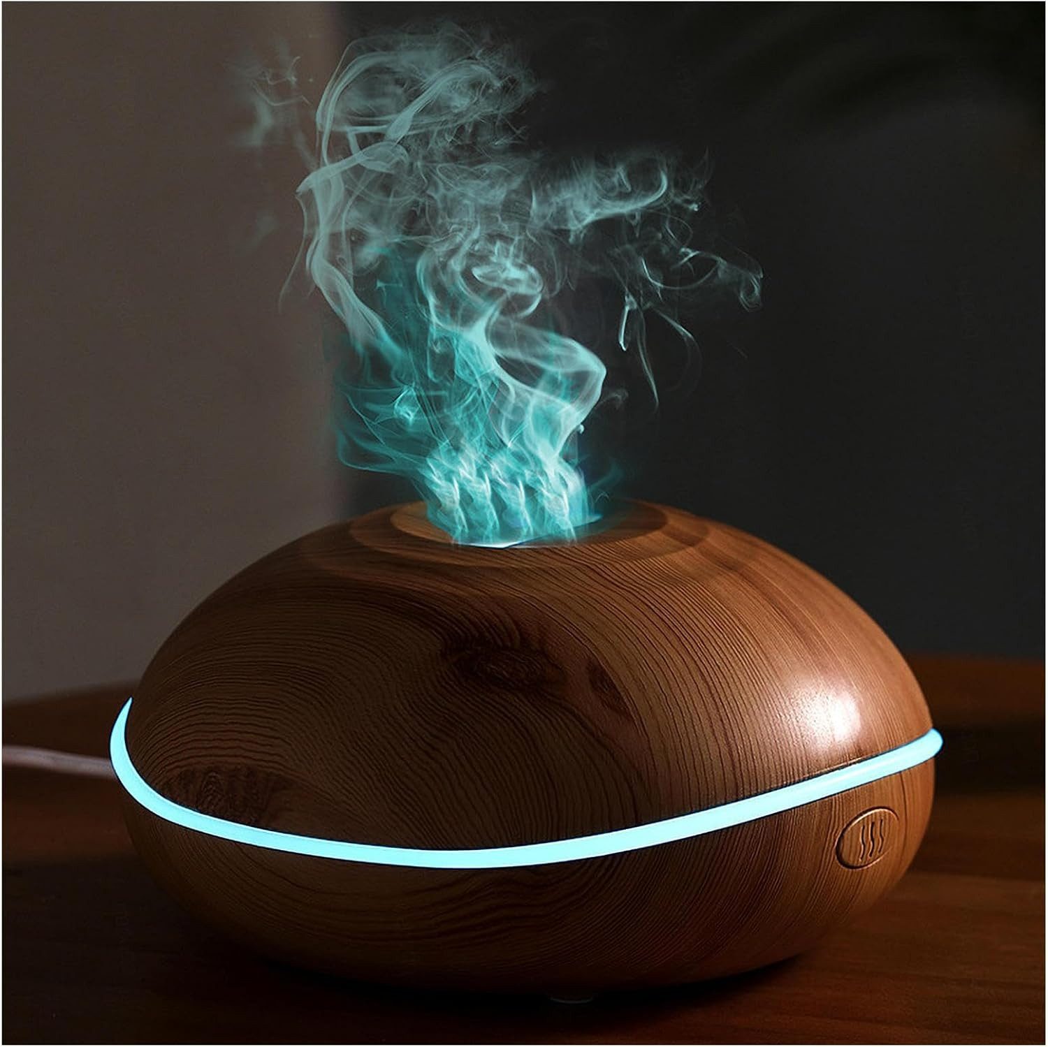 Diffuser 200ml Feuer Luftbefeuchter, 7 Flamme Farben ändern geräuschlos