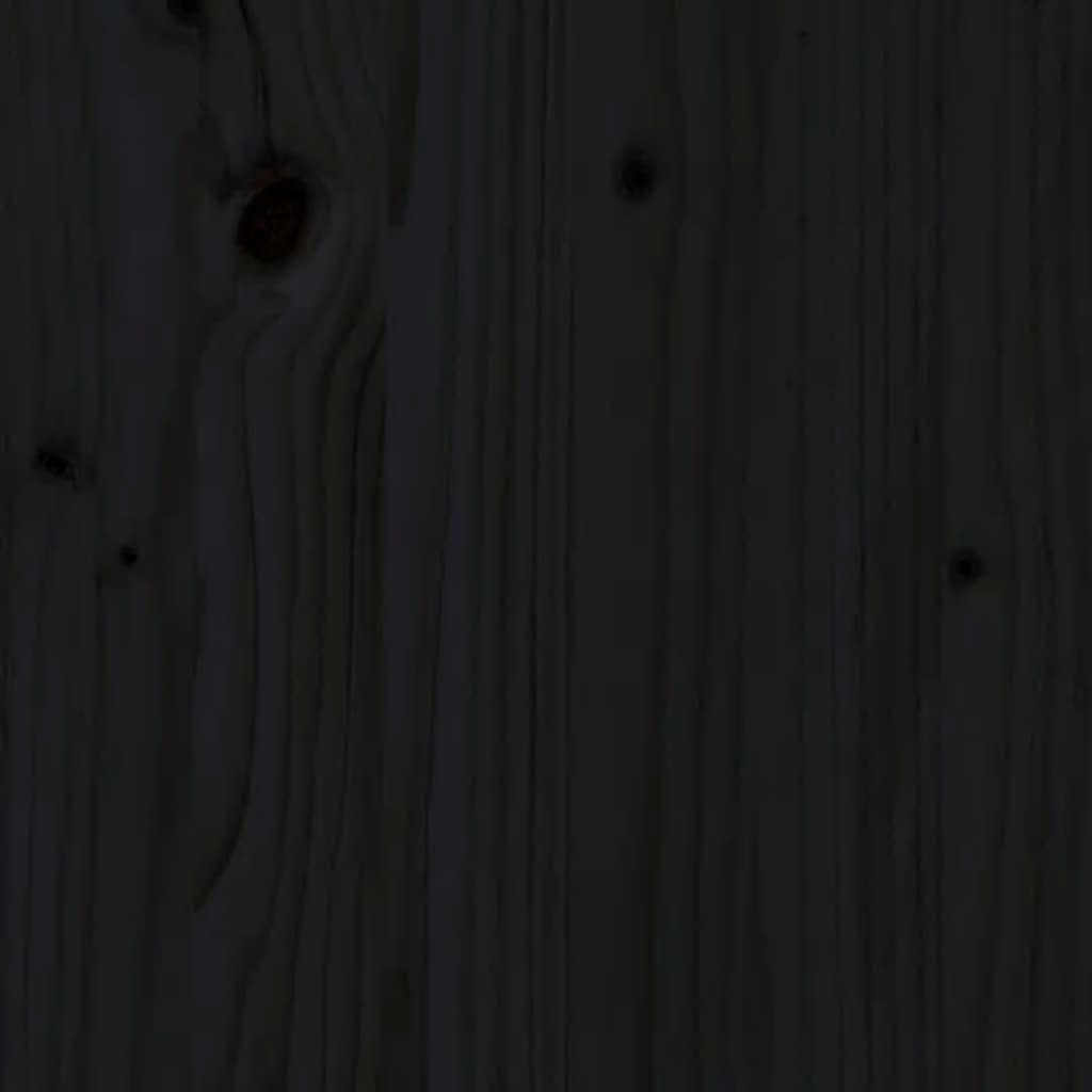 Massivholz 111,5x54x81 (1 Pflanzkübel Ablage cm St) Kiefer Schwarz vidaXL mit Blumentopf