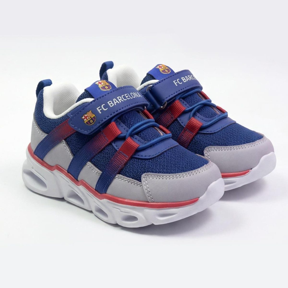 FC Barcelona Kinder Sneaker mit Licht Leichte Sportliche Schuhe für Schule Freizeit Sneaker