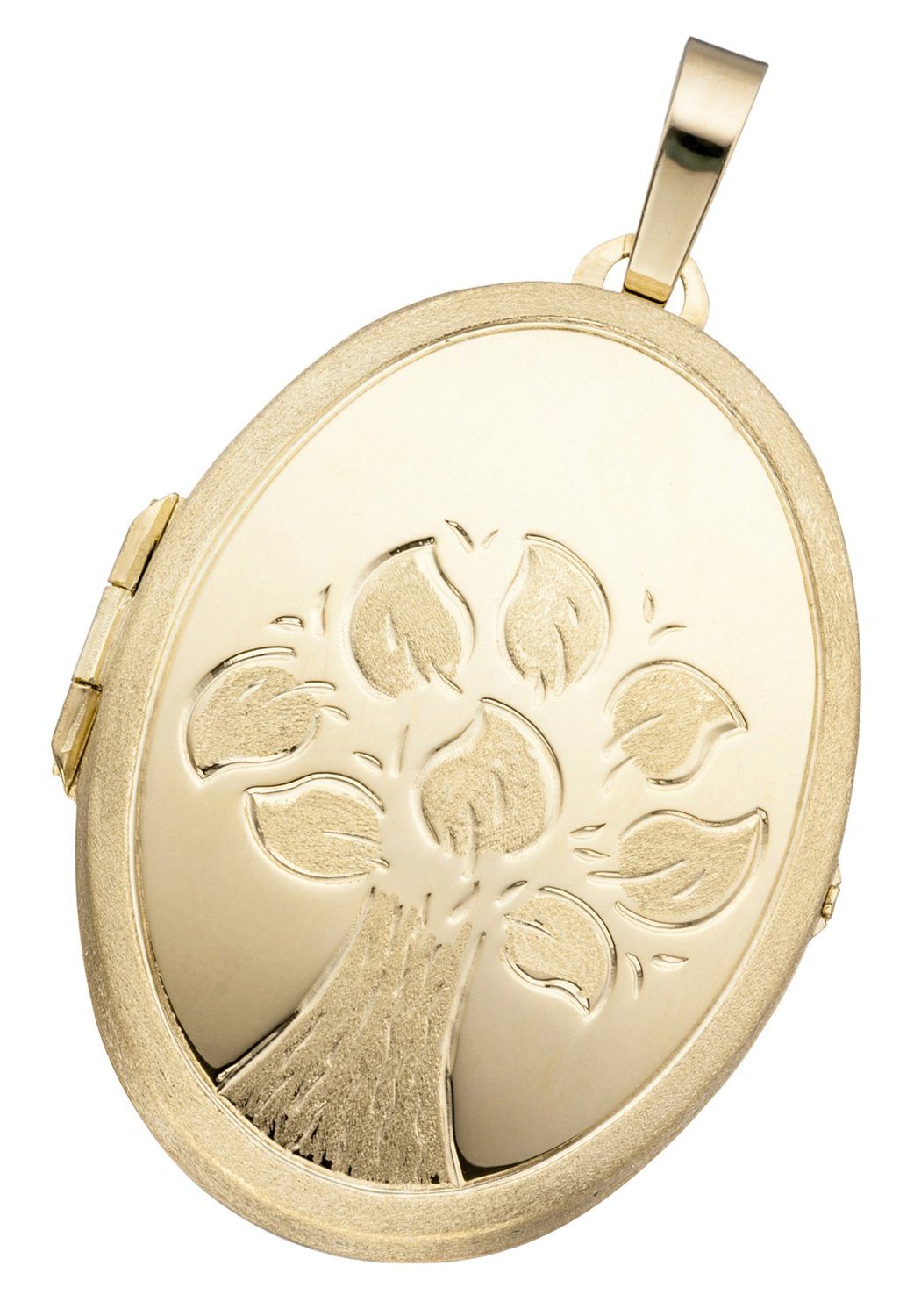 Gold, Medaillon 585 JOBO Medallionanhänger Hochwertiges in Motiv ovaler Form Anhänger oval, \