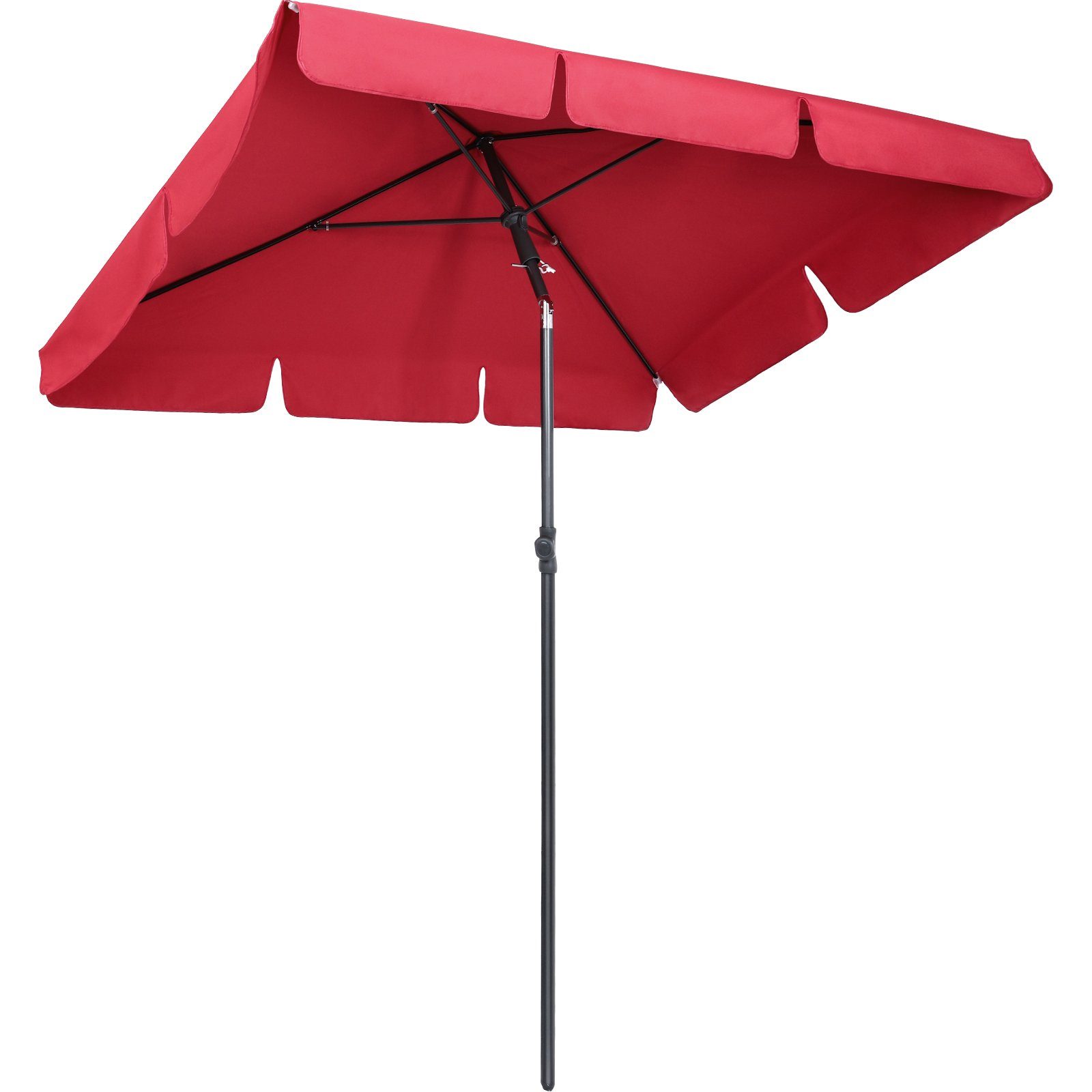 MVPower Sonnenschirm, 200x125cm Gartenschirm rechteckig knickbar, für