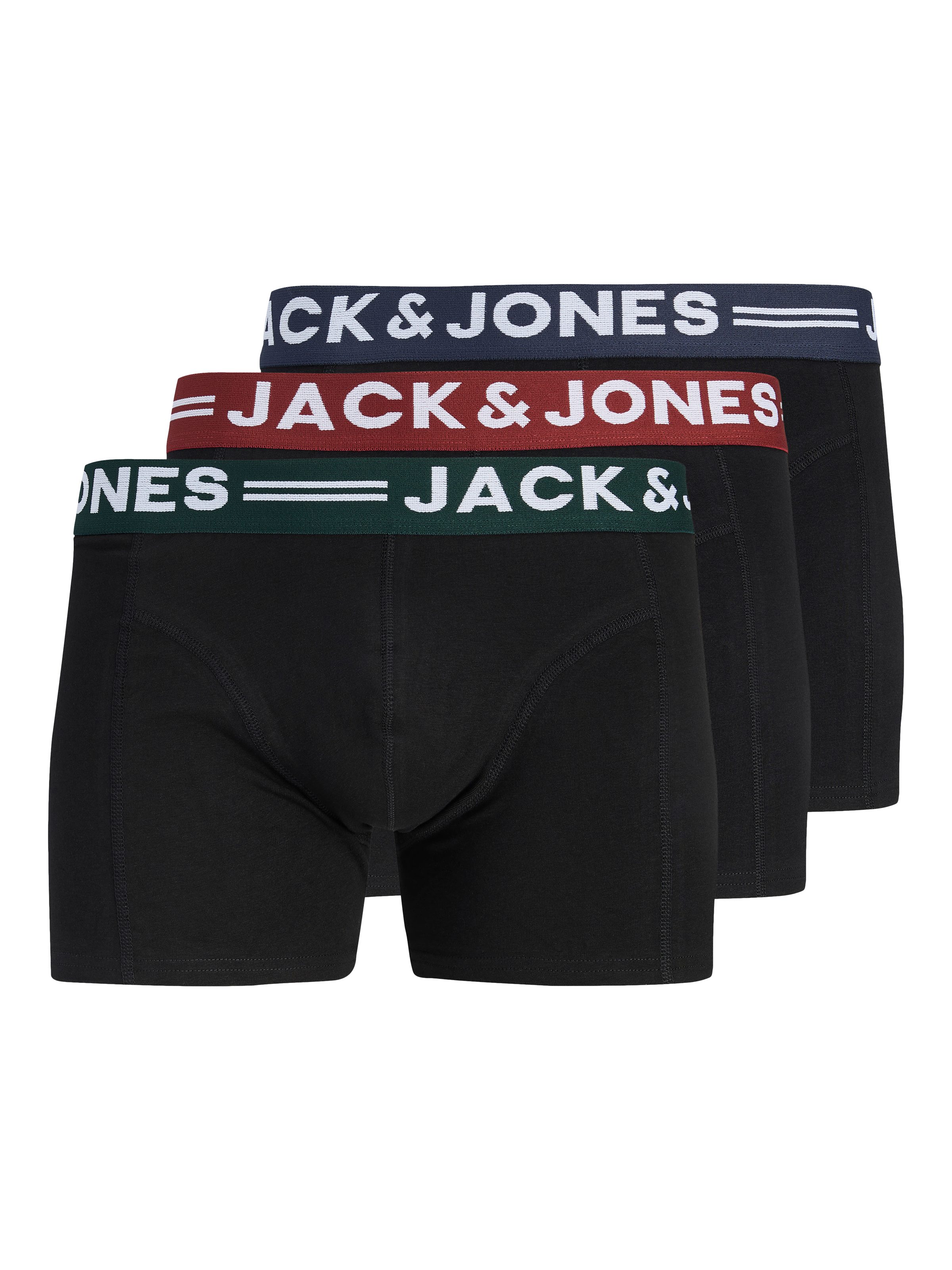 Jack & Jones Boxer Sense Trunks (Packung, 3-St., 3er-Pack) Baumwollmischung, elastisches Bündchen
