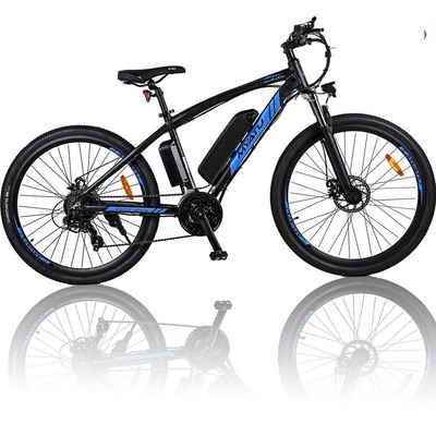 Myatu E-Bike 27,5 Zoll Elektrofahrrad Mountainbike für Herren, E-Bike 5687, 6 Gang Shimano, Kettenschaltung, Heckmotor, 450,00 Wh Akku