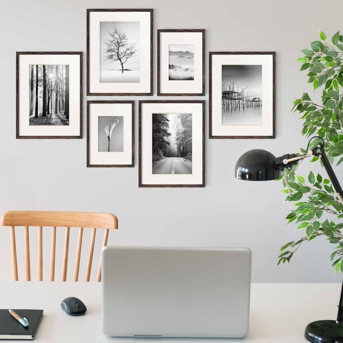 PHOTOLINI Bilderrahmen 6er Set Modern Schmal günstig online kaufen