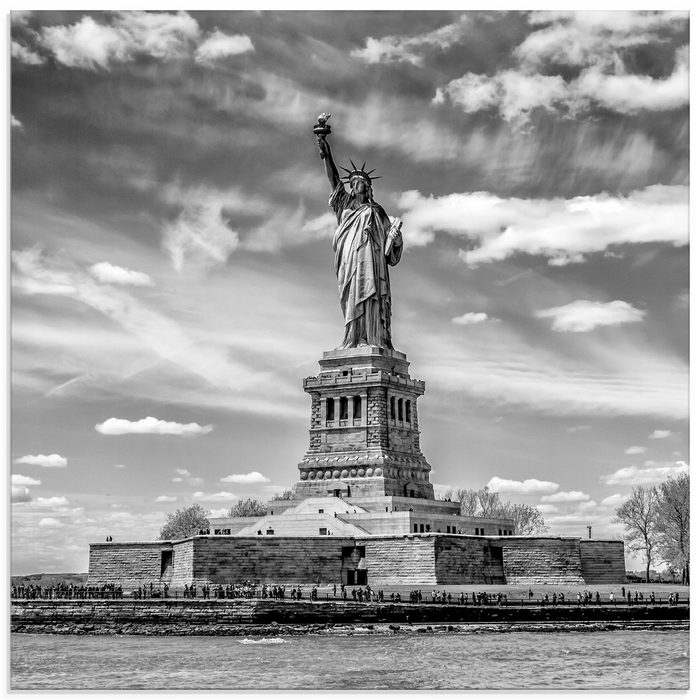 Artland Glasbild New York City Freiheitsstatue Amerika (1 St) in verschiedenen Größen