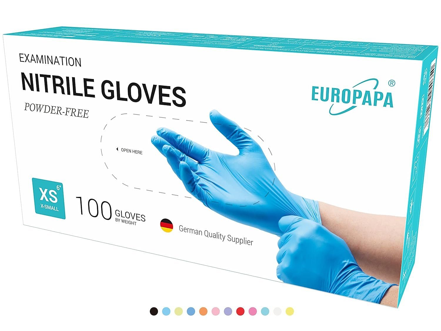EUROPAPA Einweghandschuhe 1000x Nitrilhandschuhe Einweghandschuhe puderfrei günstig online kaufen