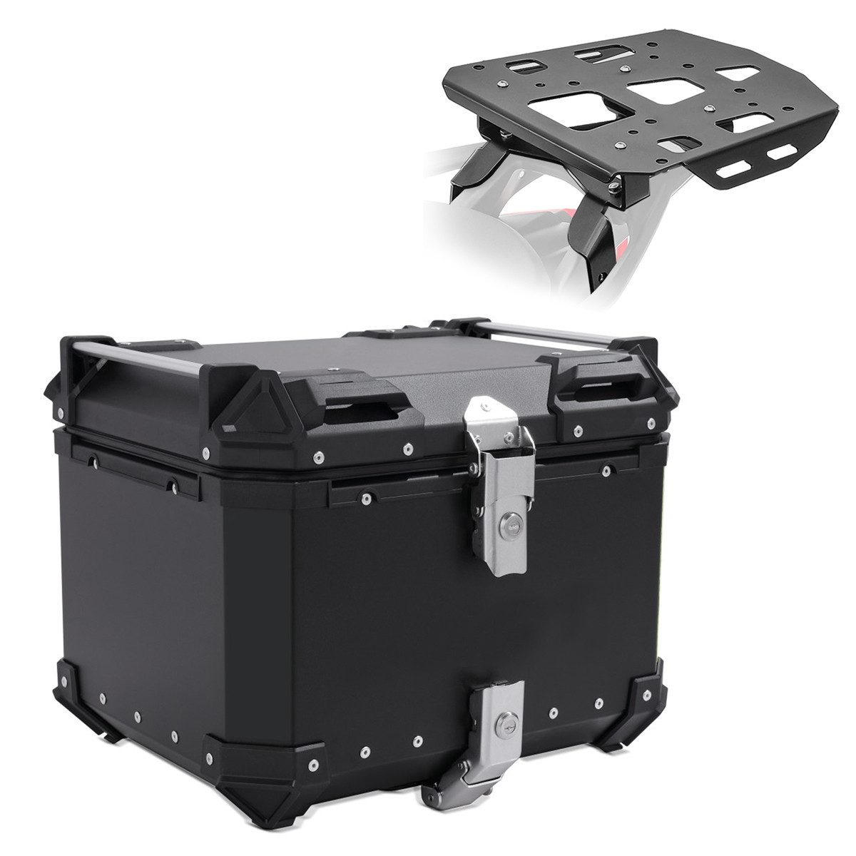 Topcase Set Topcase + Gepäckträger für Multistrada V4 / S 21-22 schwarz XB45