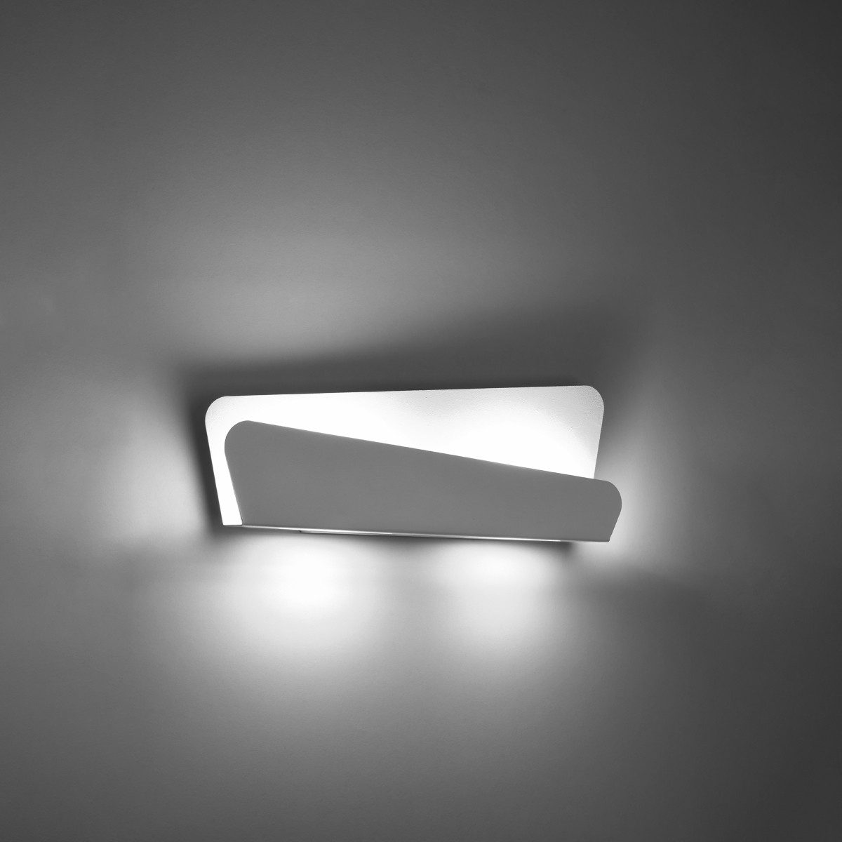 SOLLUX lighting Wandleuchte Wandleuchte Bascia Weiß, Nicht enthalten