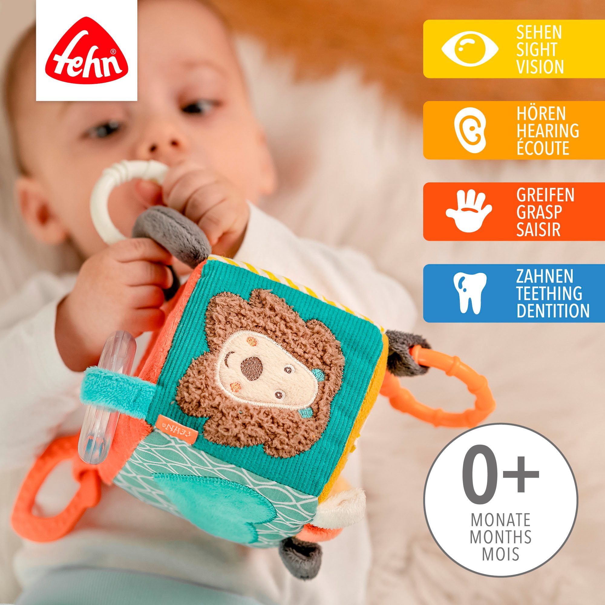 Fehn Greifspielzeug Classic Stars, Activity-Würfel Funky Friends, inklusive günstig online kaufen