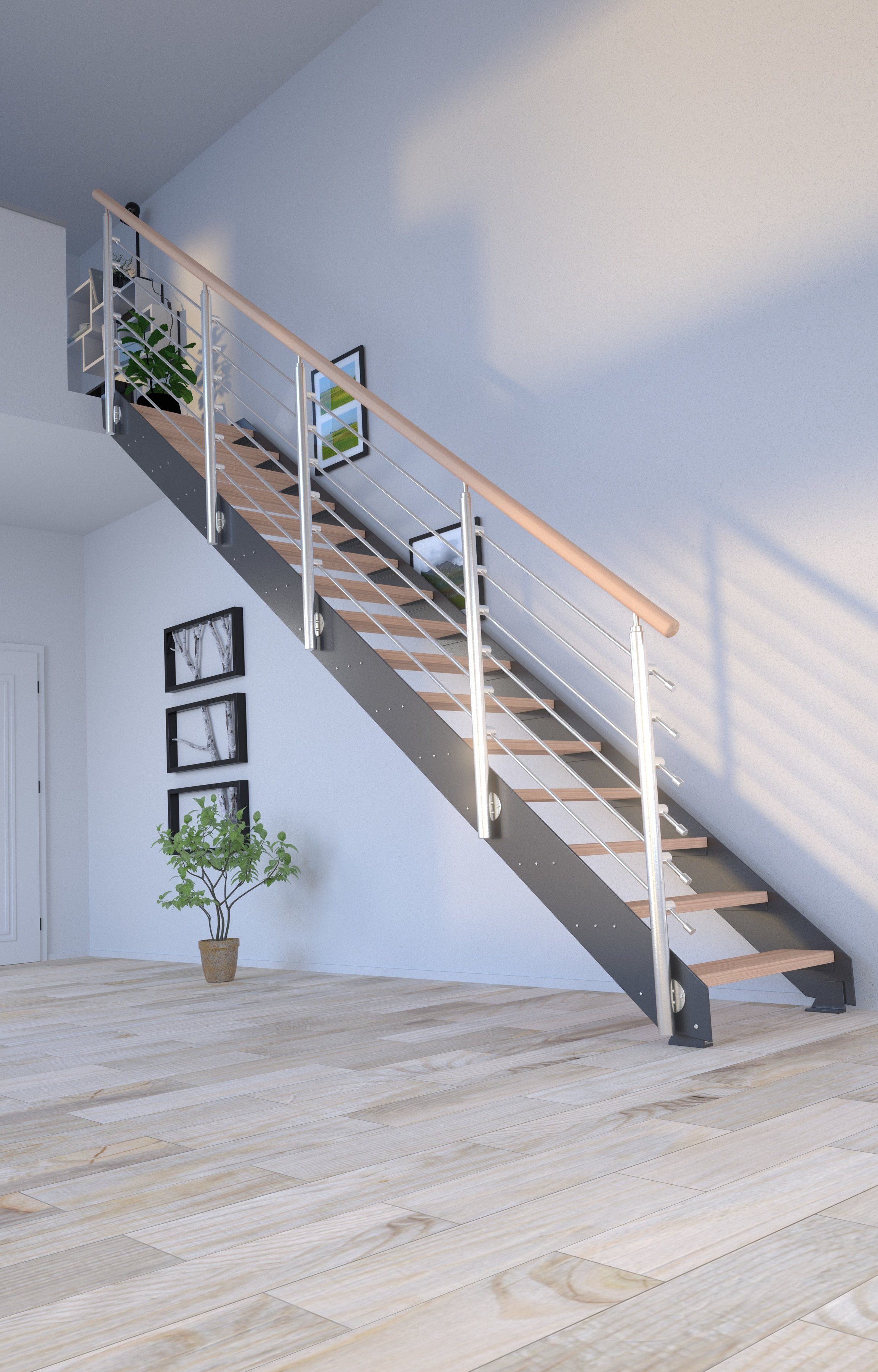 Stufen Design, Starwood Systemtreppe offen, Kos, Geteilte