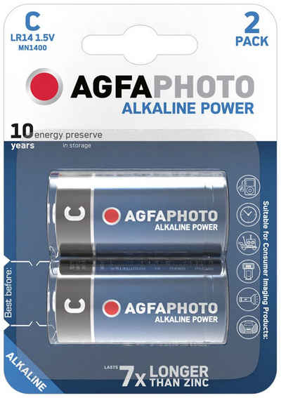 AgfaPhoto »2 Stck Alkaline Power« Batterie, (1,5 V, 2 St)