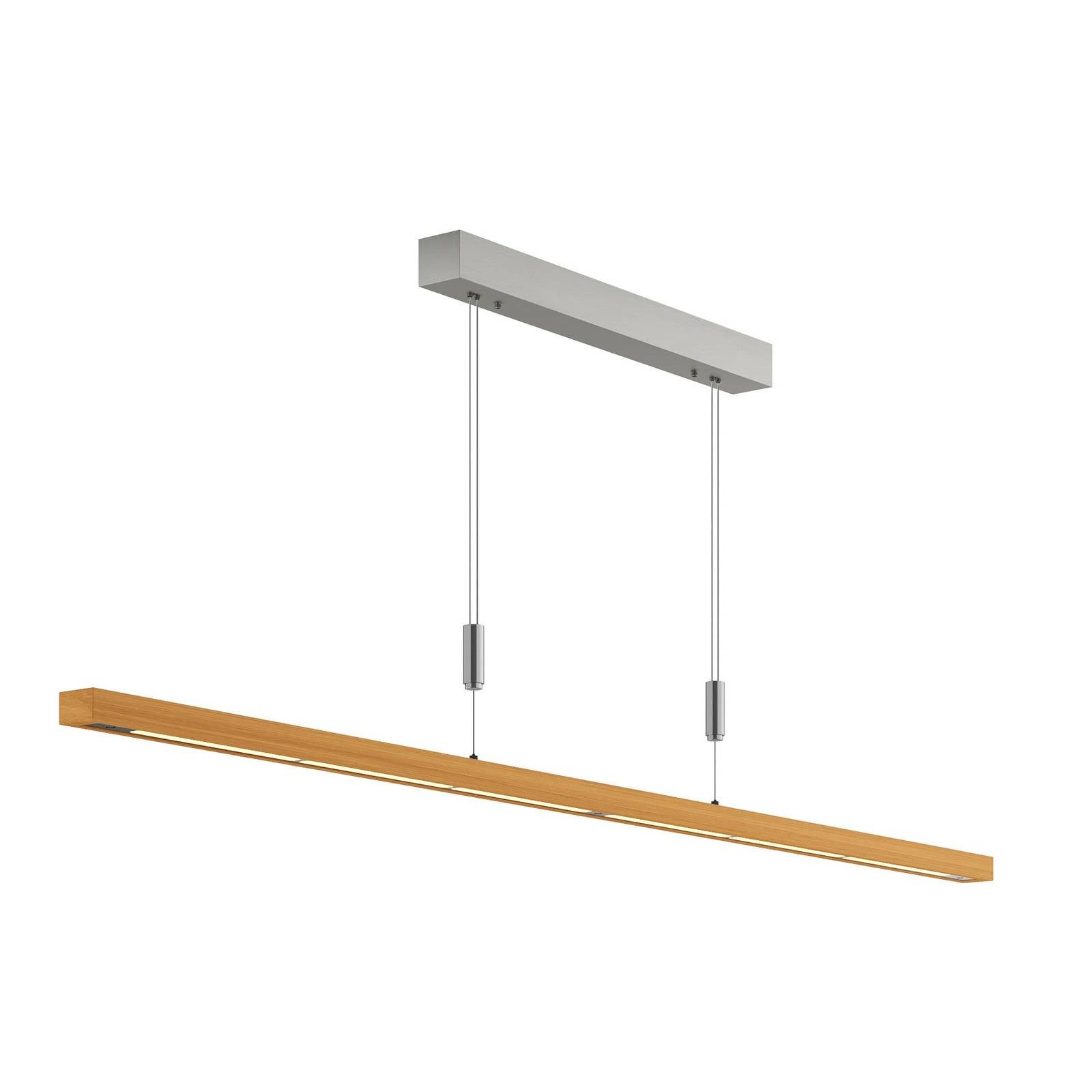 Quitani Hängeleuchte Nora, LED, Holz warmweiß IP20, LED 30 W gesamt, warmweiß