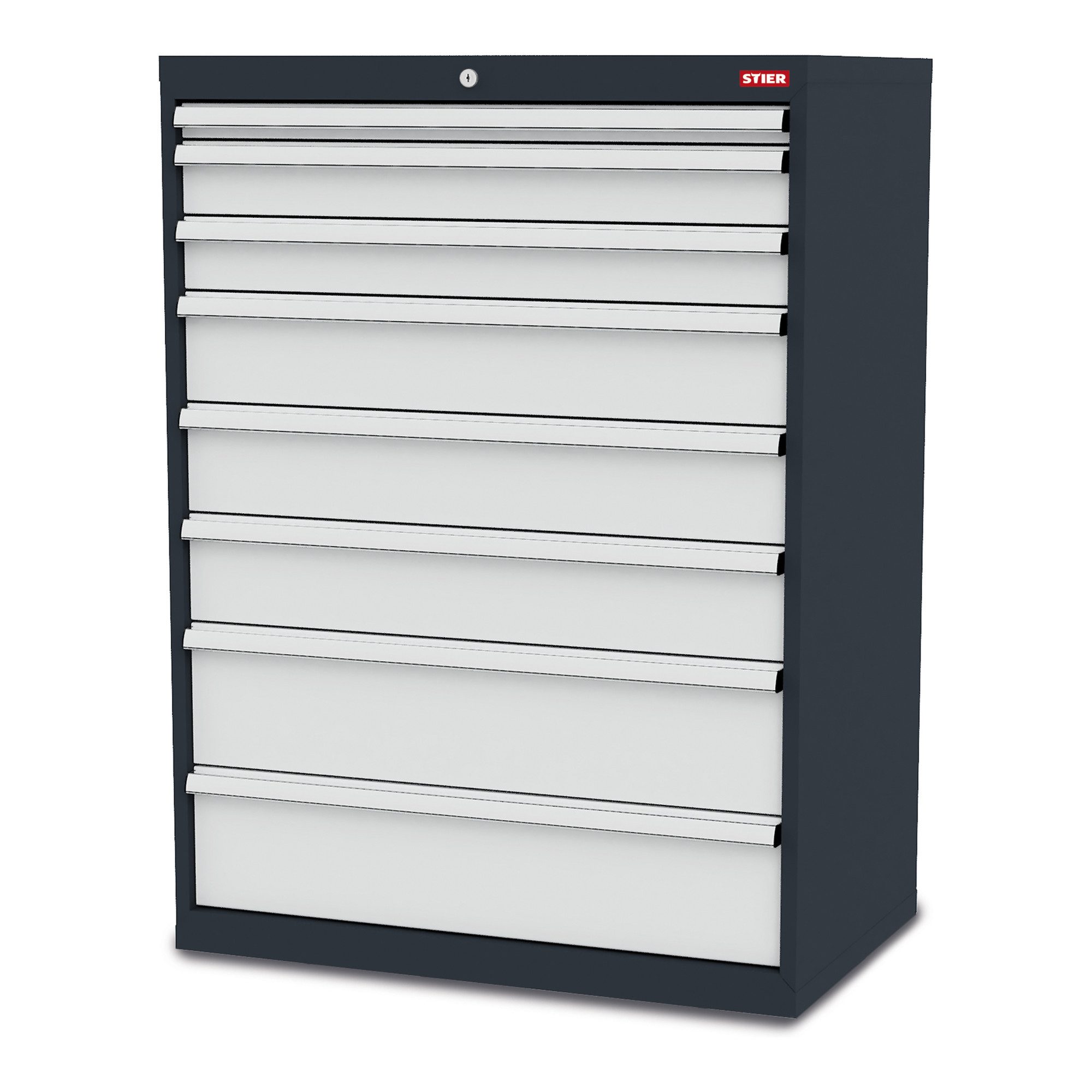 Stier Hängeregisterschrank STIER Schubladenschrank mit 8 Schubladen BxTxH 600x575x1220 mm