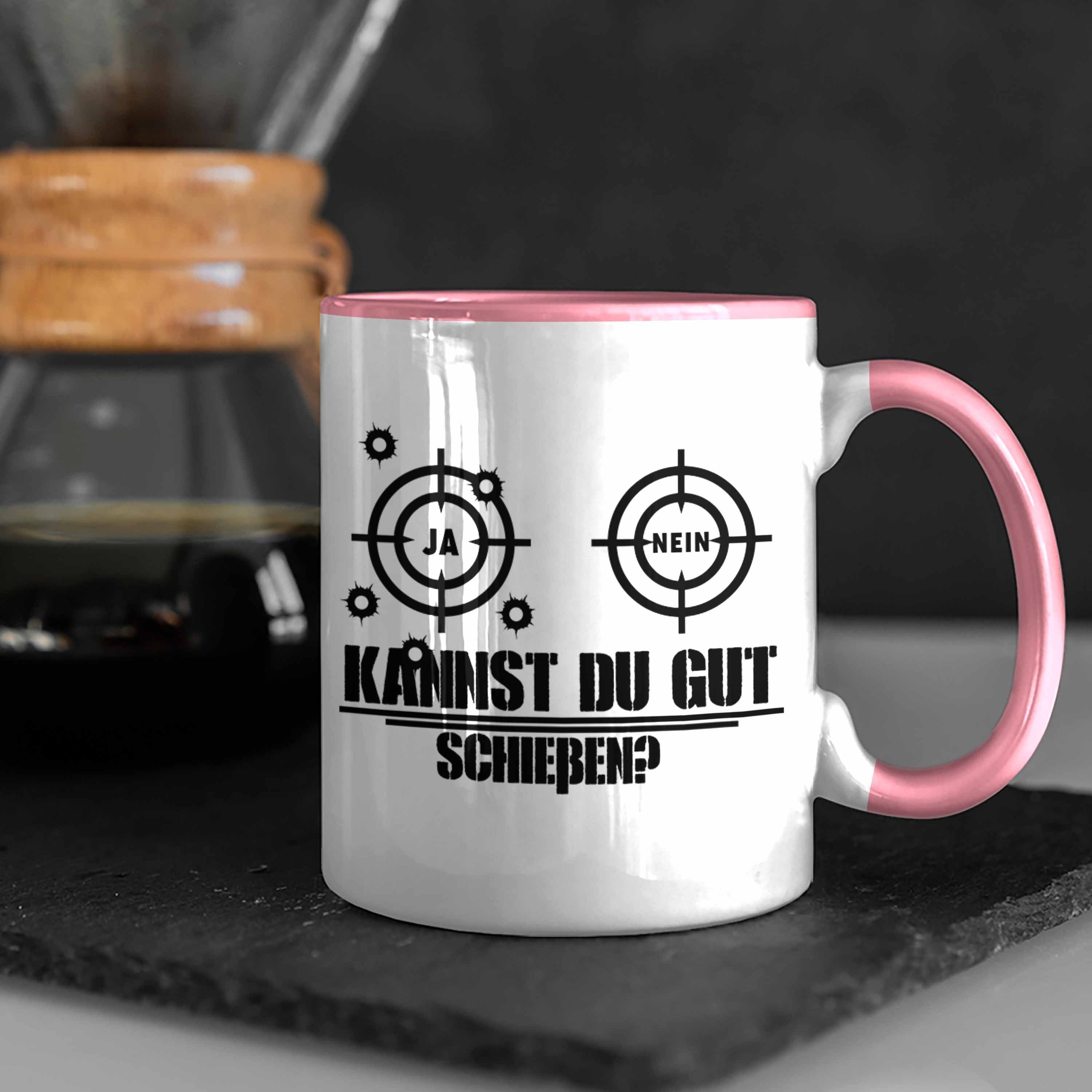 Sport-Schütze Trendation Rosa Schießsportler - Spruch Schützenfest Geschenkidee Geschenk Tasse Trendation Tasse