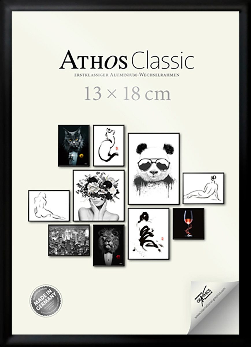 International Graphics 2020 GmbH Bilderrahmen Athos Classic+, Aluminium, Made in Germany, Wechselrahmen, Fotorahmen