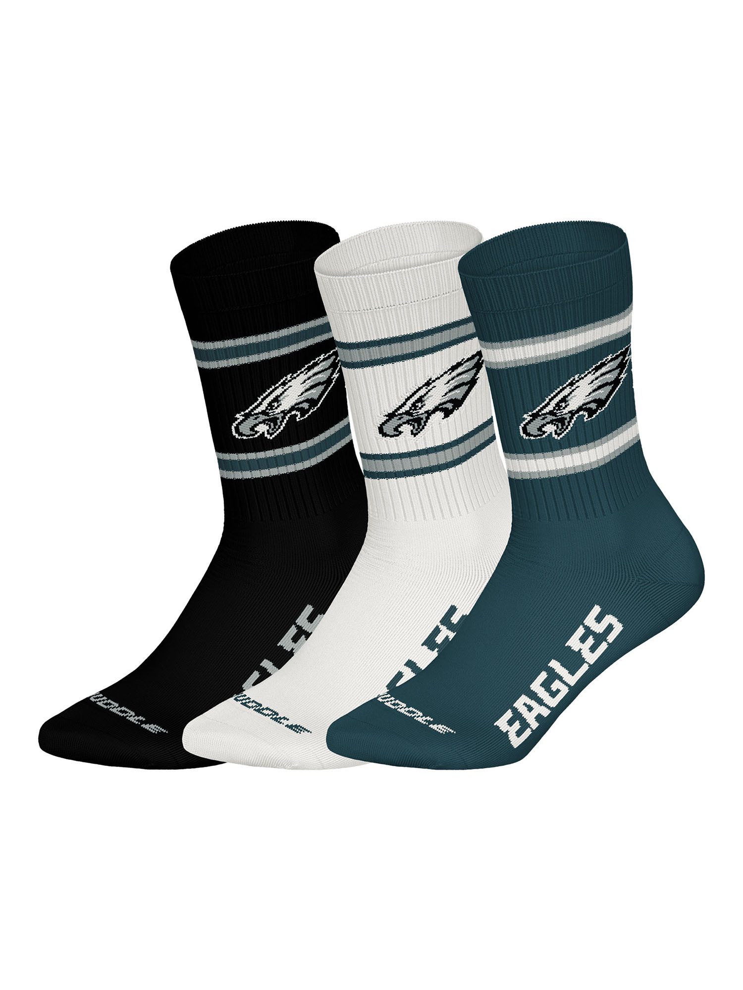 HUDDLE Freizeitsocken Philadelphia Eagles Crew (3-Paar) Casual Socken, Allt günstig online kaufen