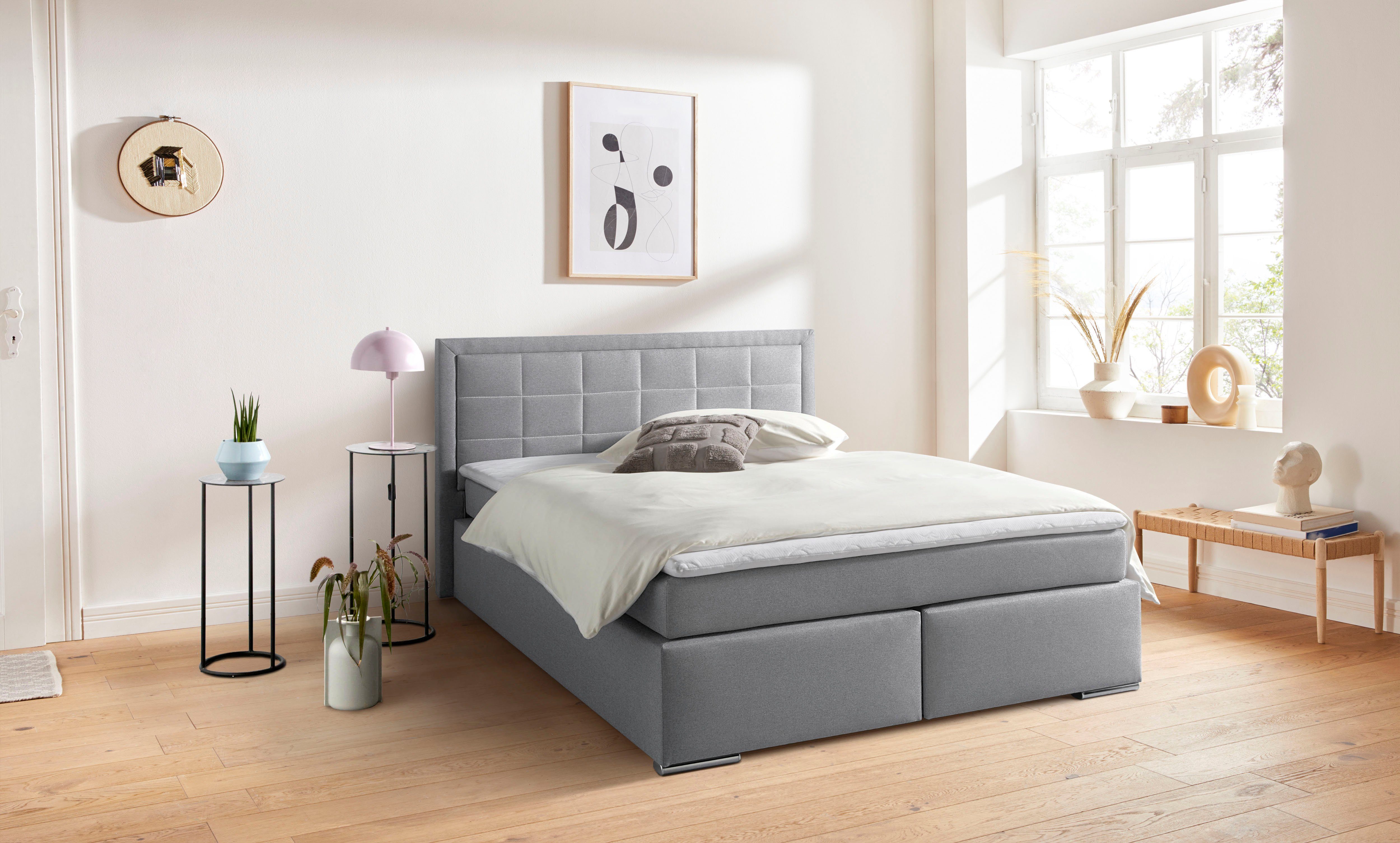 COLLECTION AB Boxbett "Athena", OTTOs Choice, Topseller wahlweise mit Bettkasten, inkl. Topper bei Ausführung mit Matratze, in Härtegraden H2, H3, H4