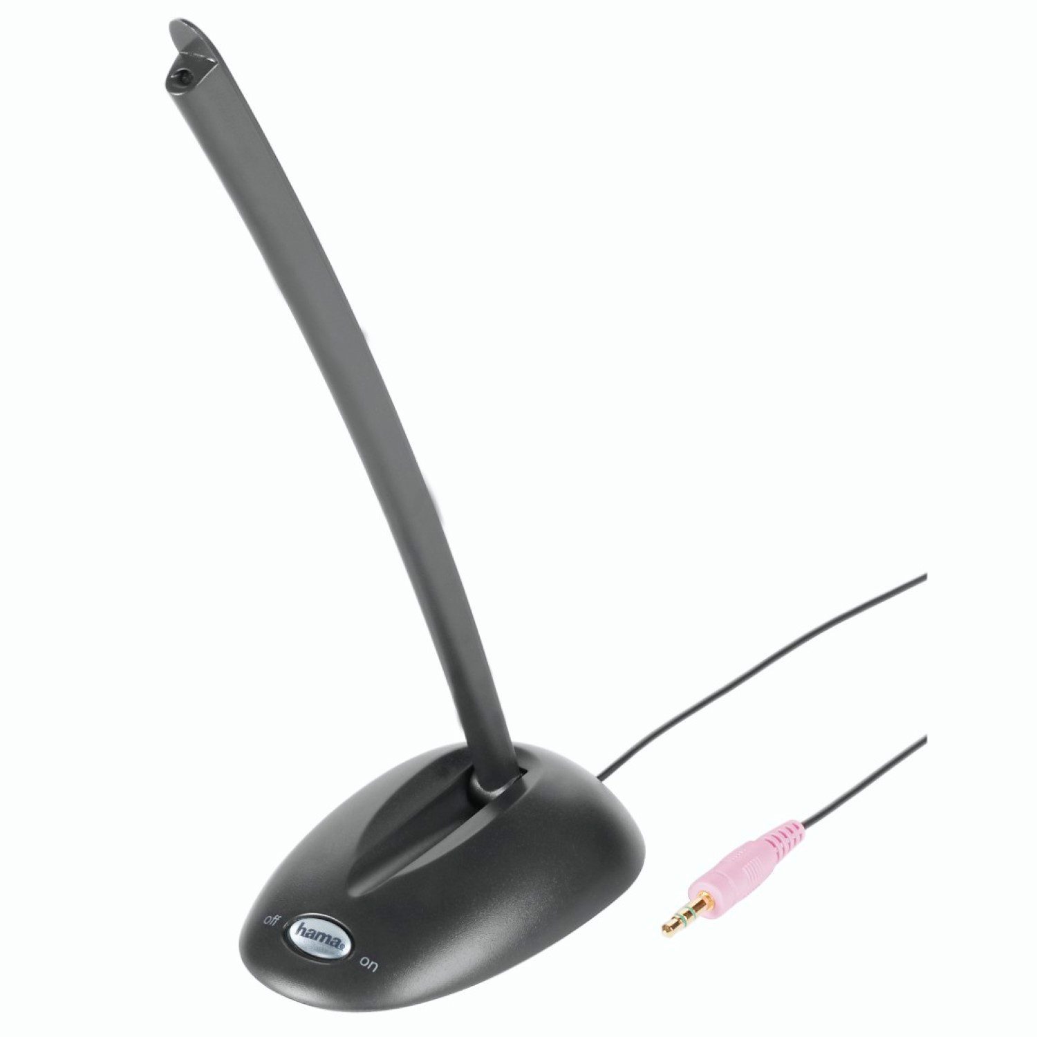 Hama Streaming-Mikrofon Tischmikrofon CS-198 Tisch Mikrofon 3,5mm Klinke (Set), Allround Mikrofon mit Standfuß Ständer Mikro PC Notebook