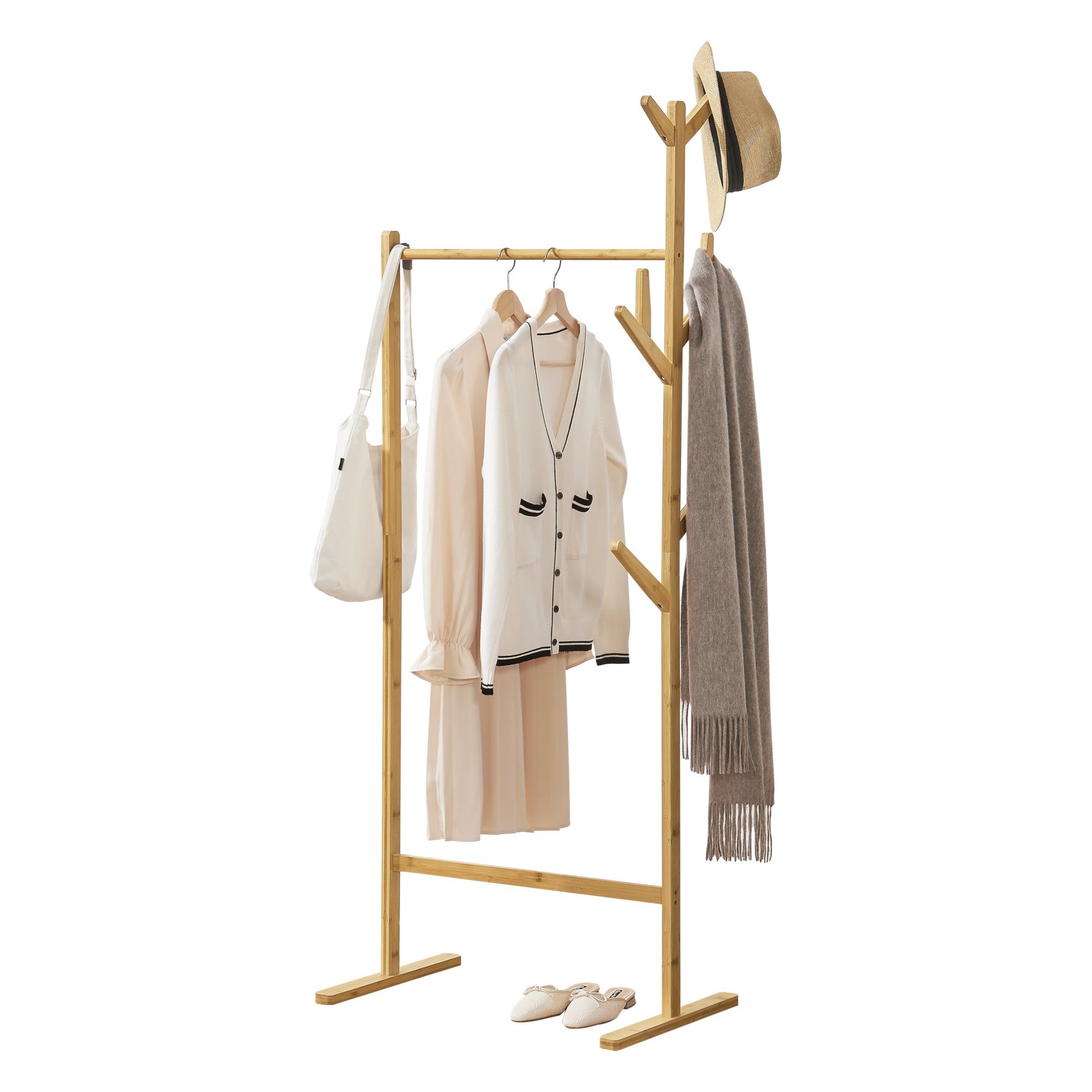 Kleiderständer Garderobe Bambus