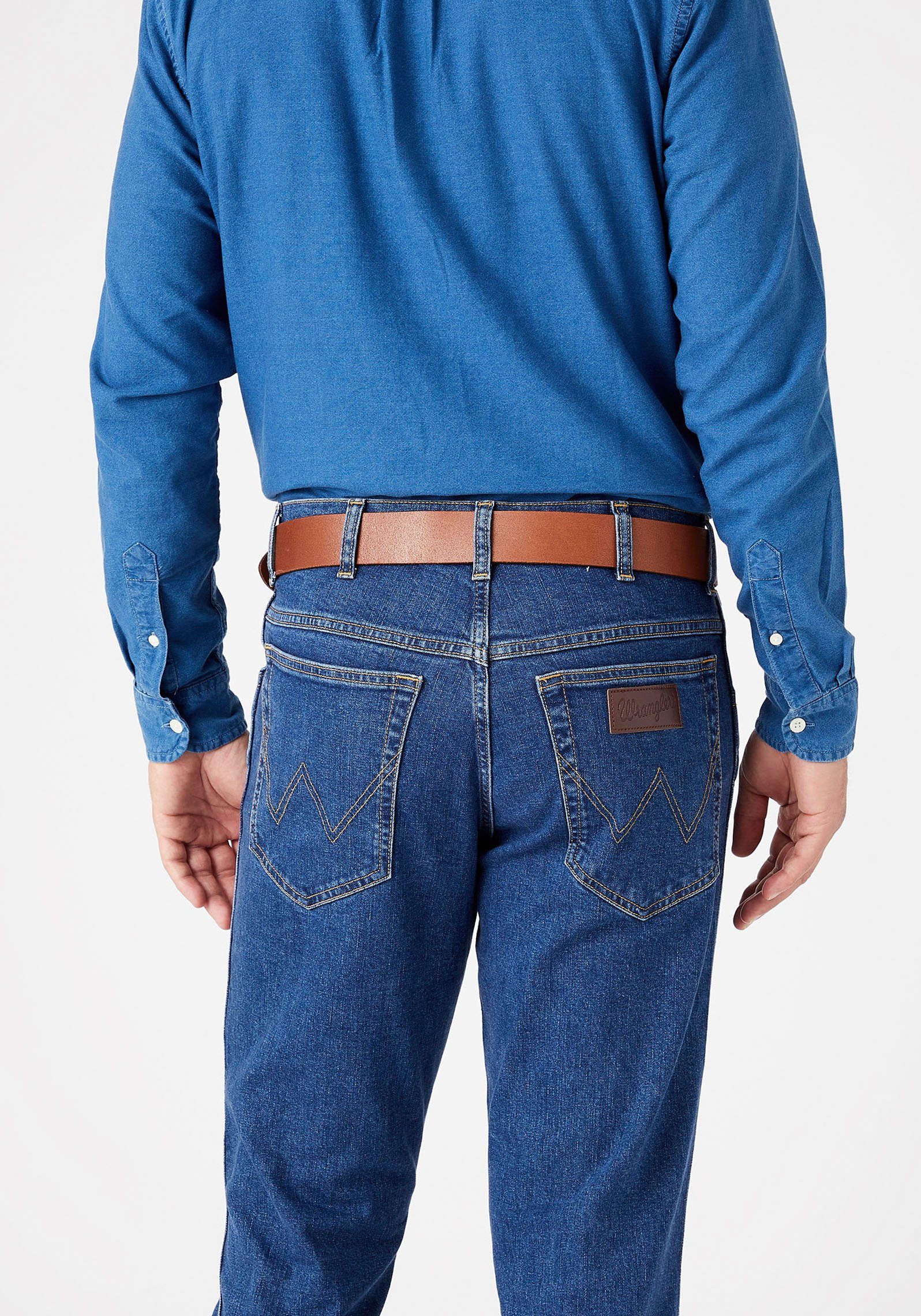 Wrangler Ledergürtel METAL cognac LOOP